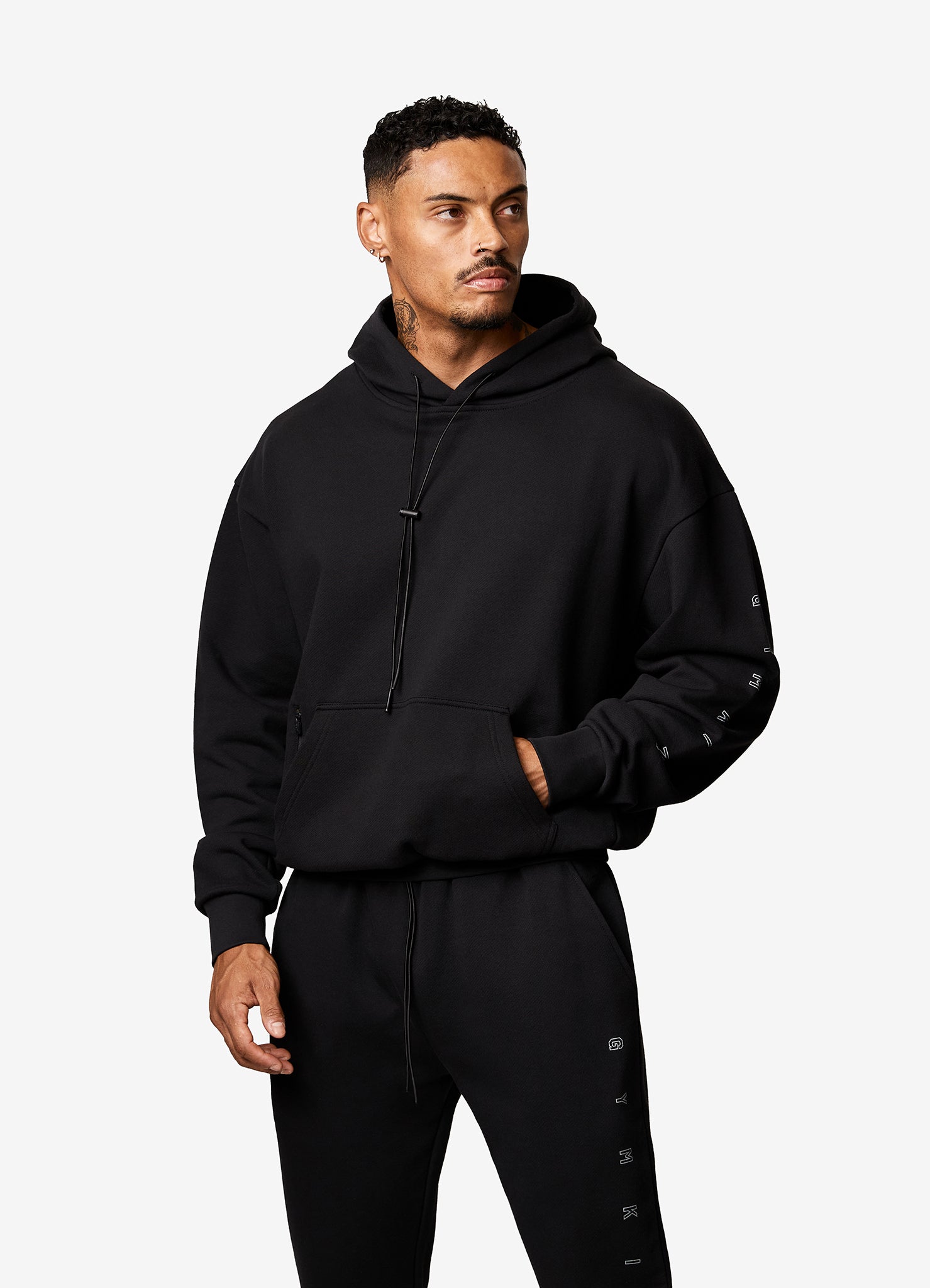 Gym King Stealth Loopback Hood - Black Xs