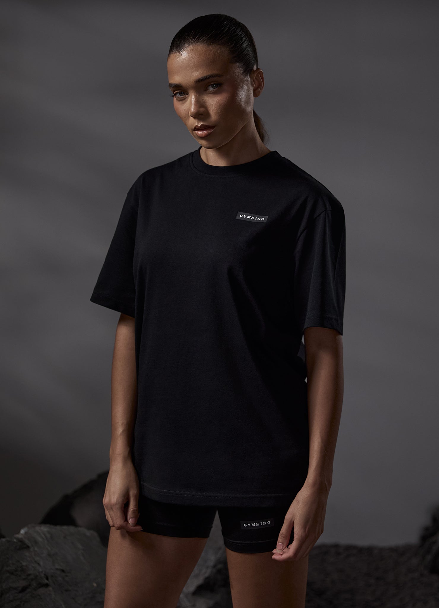 Gym King Stoic Boyfriend Tee - Black 6