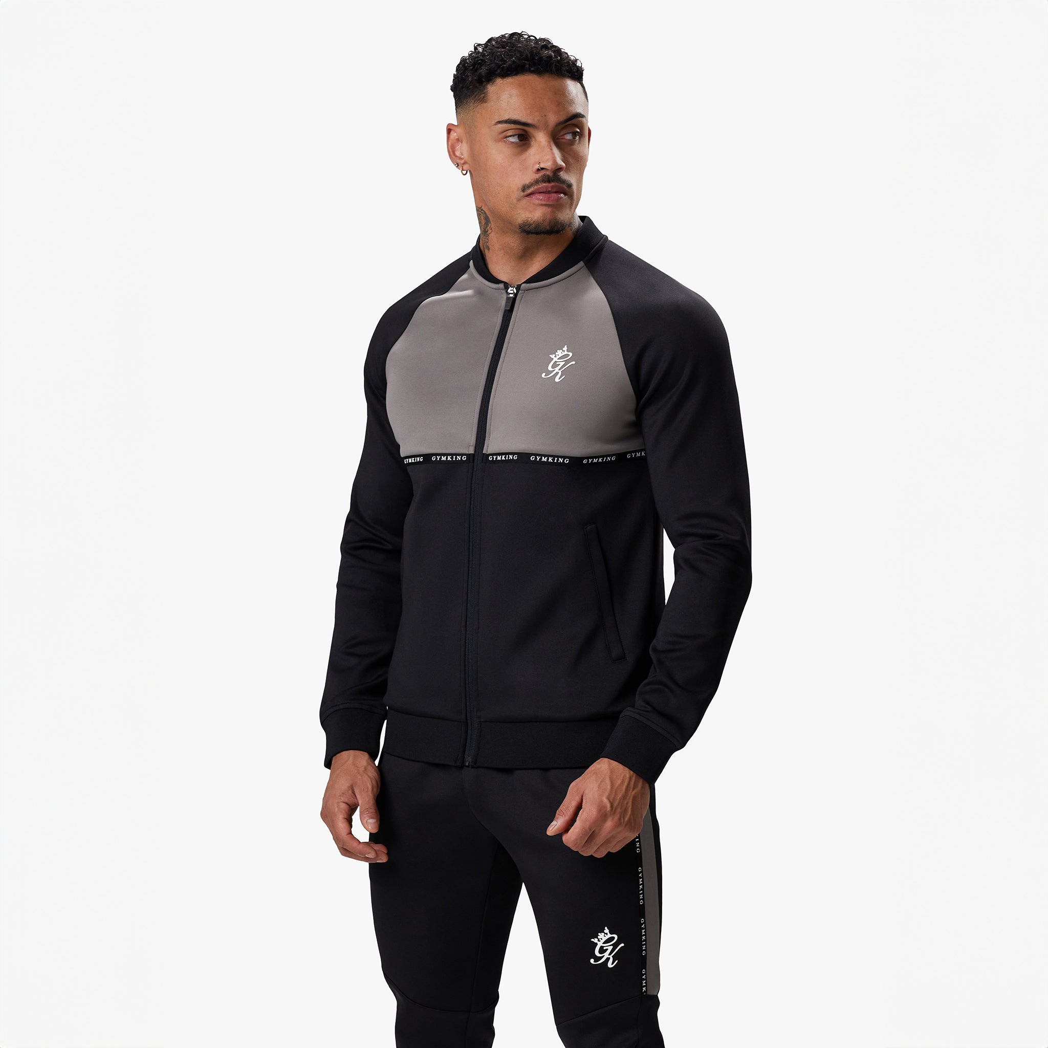 Gym King Taped Core Plus Jacket - Black/Steel S