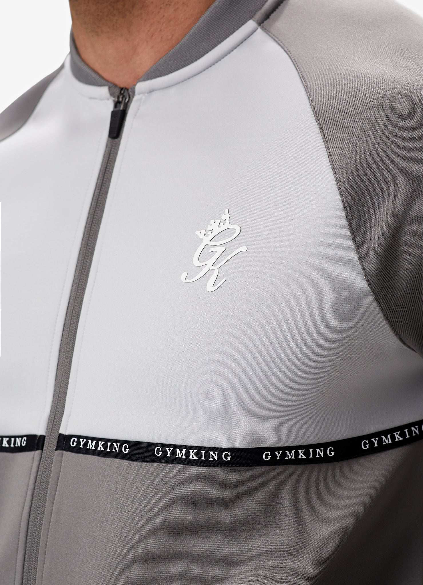 Gym King Taped Core Plus Jacket - Steel/Silver Grey S