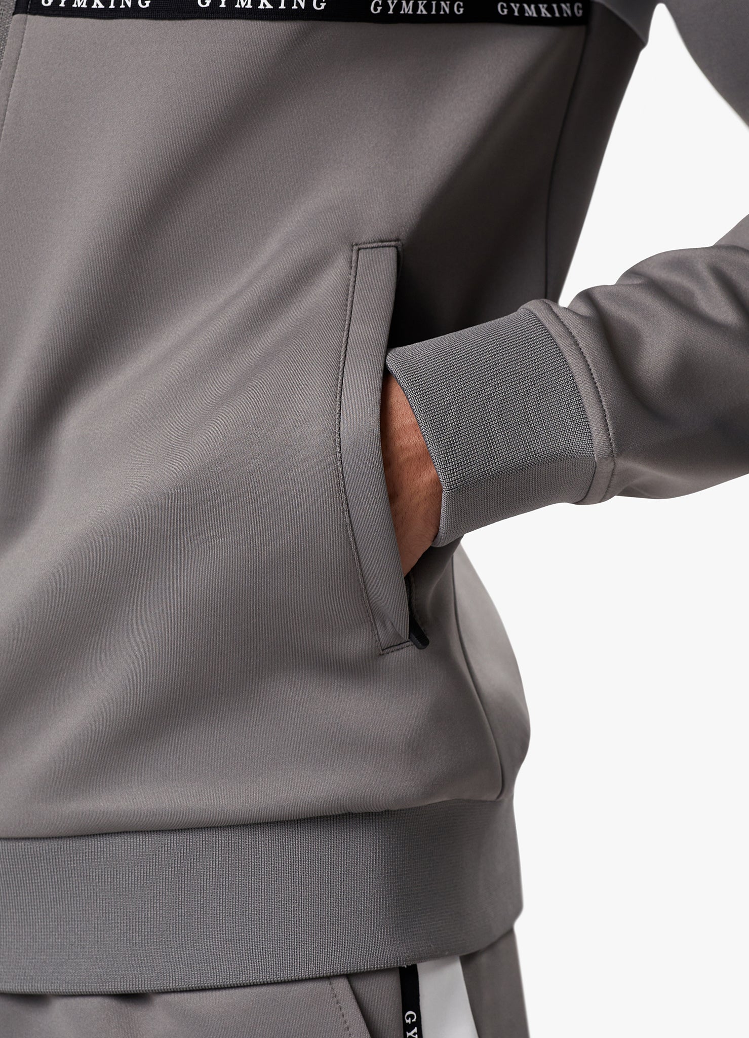 Gym King Taped Core Plus Jacket - Steel/Silver Grey S