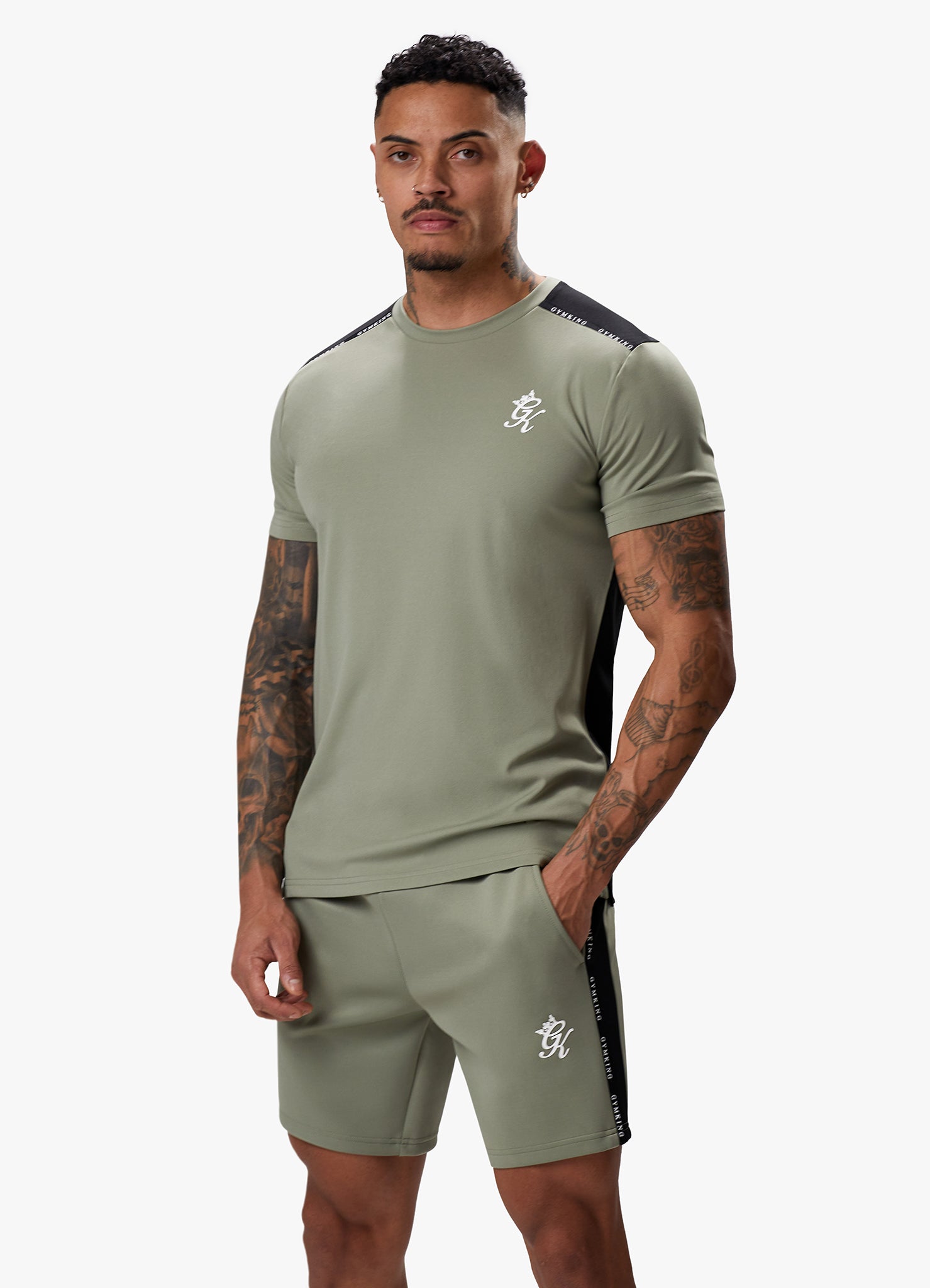 Gym King Taped Core Plus Tee - Soft Khaki Xs