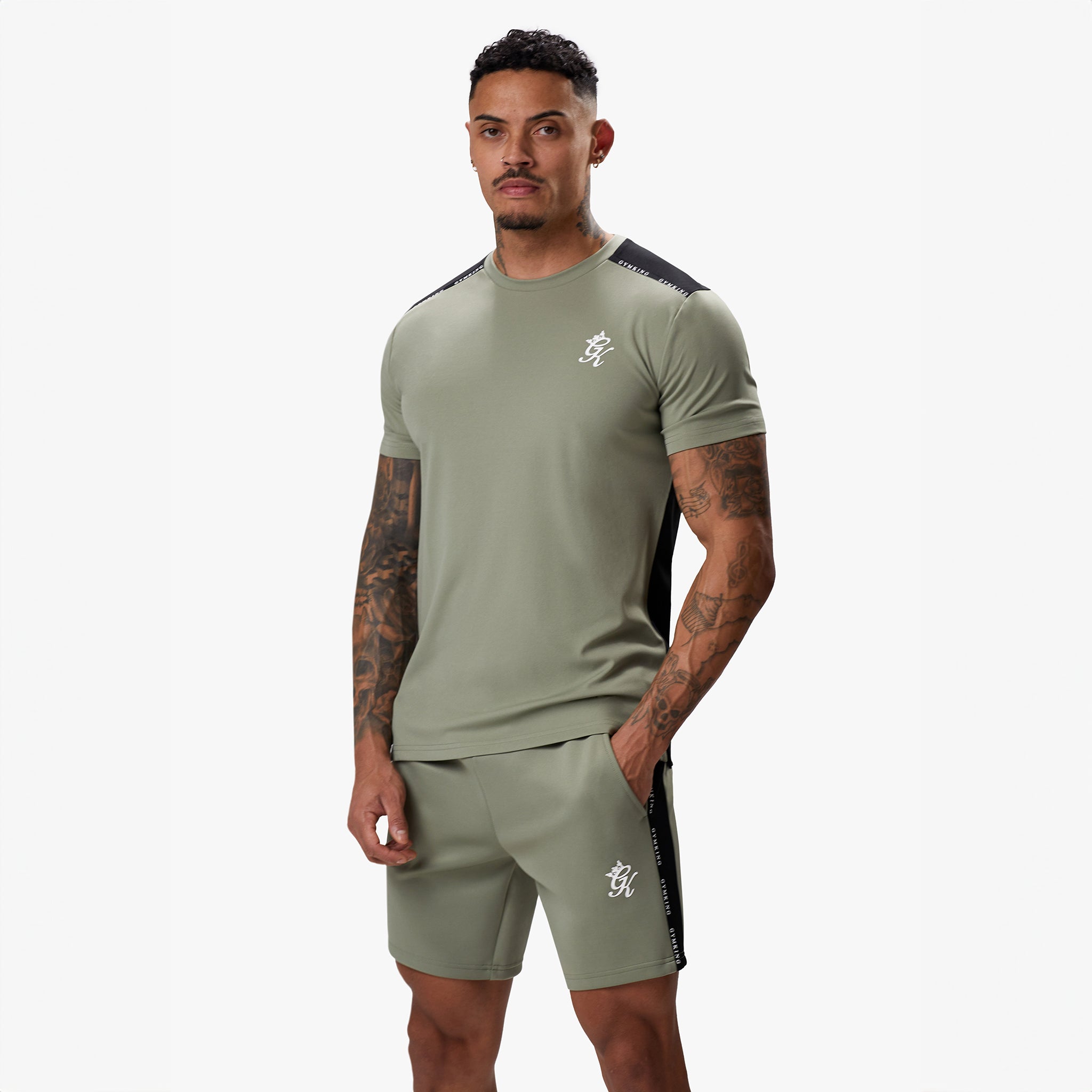 Gym King Taped Core Plus Tee - Soft Khaki Xs