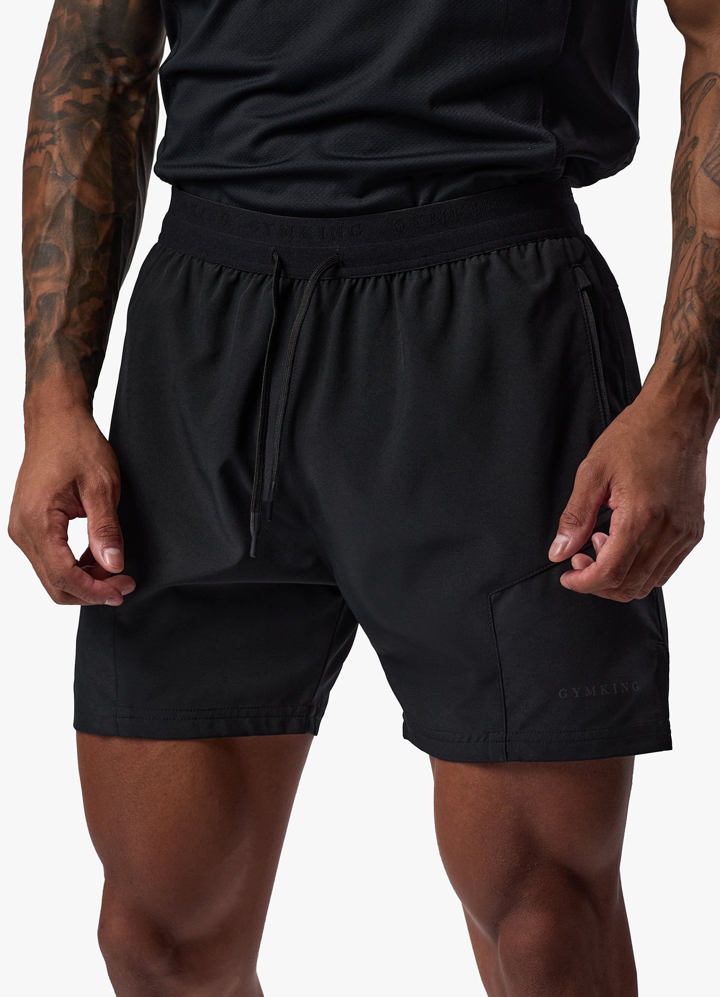 Gym King Unity Short - Black Xs