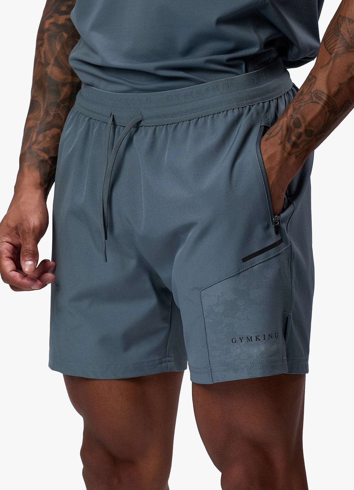 Gym King Unity Short - Storm Blue Xs