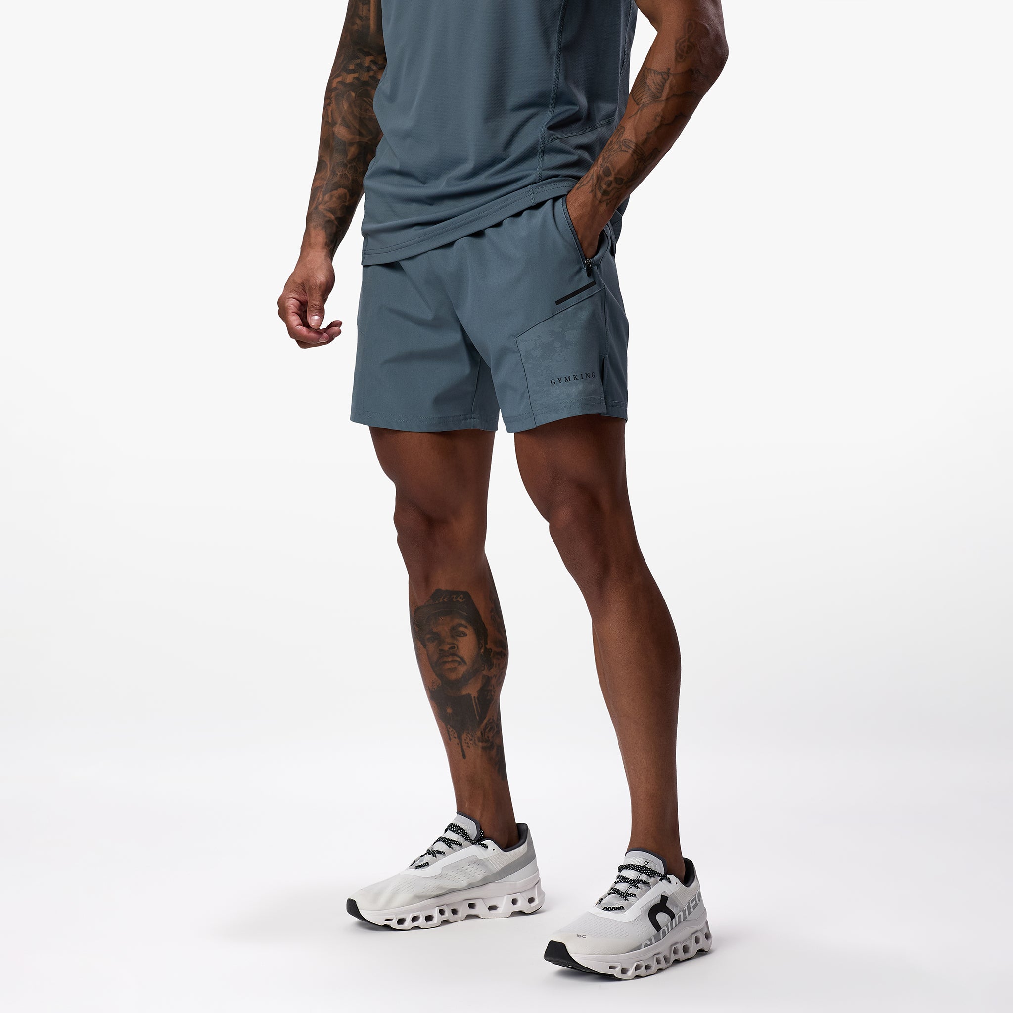 Gym King Unity Short - Storm Blue Xs