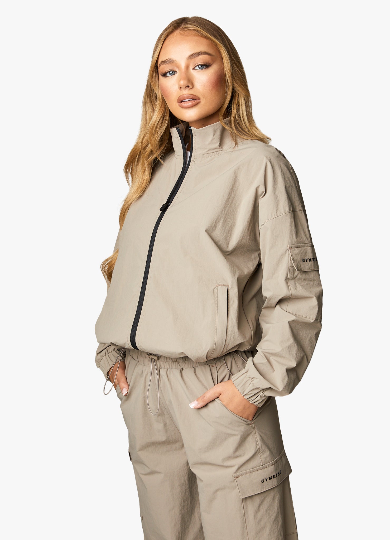 Gym King Utility Woven Jacket - Mocha 8