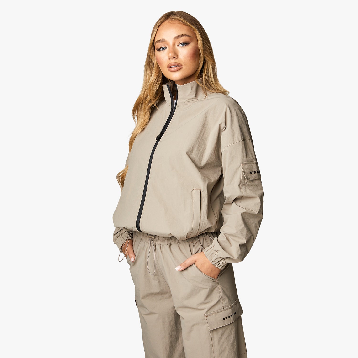 Gym King Utility Woven Jacket - Mocha 8