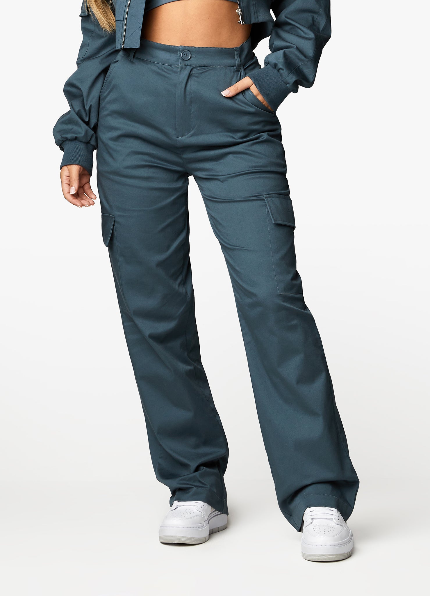 Gym King Woven Cargo Pant - Storm Blue 6