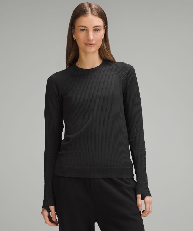 lululemon - Women's Rest Less Pullover Long-Sleeve Top - Color Black - Size 6