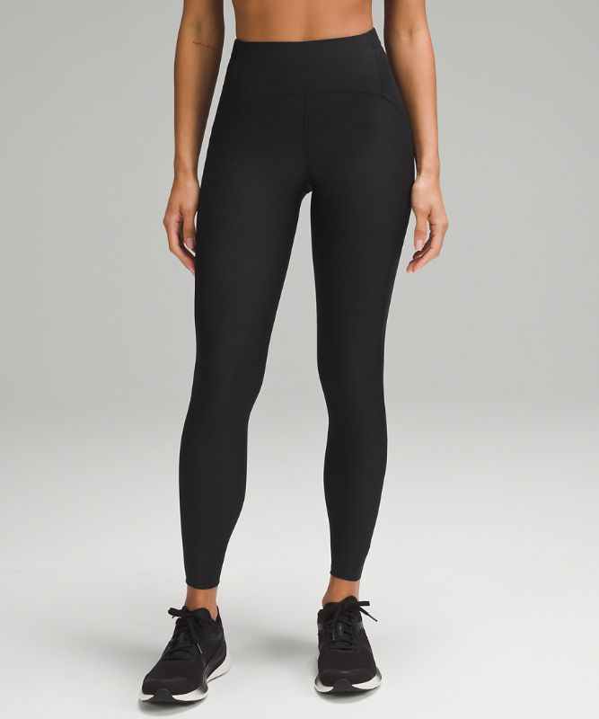 lululemon - Women's SenseKnit Running High-Rise Tight Leggings - 28" - Color Black - Size 12