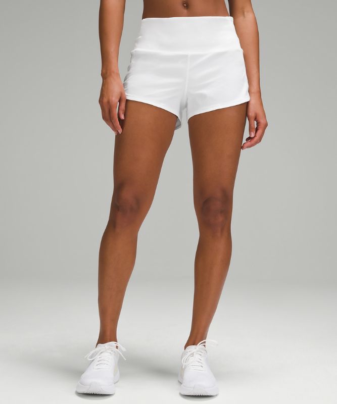 lululemon - Women's Speed Up High-Rise Lined Shorts - 2.5" - Color White - Size 18