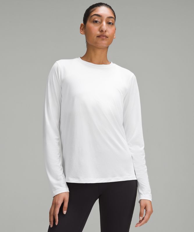 lululemon - Women's Ultralight Hip-Length Long-Sleeve Shirt - Color White - Size 8