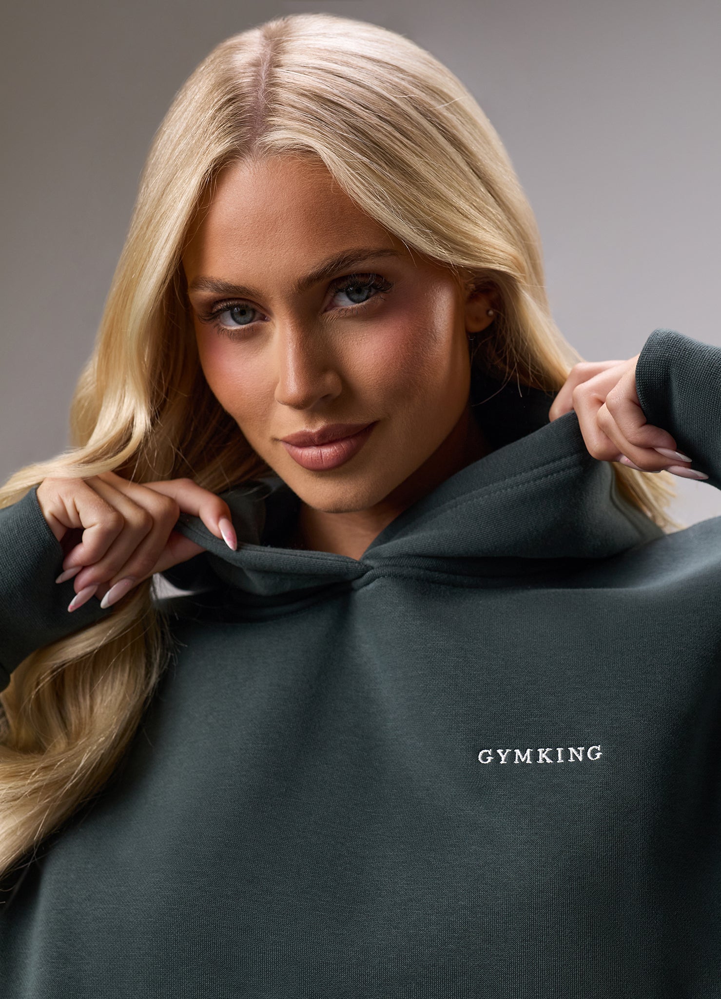 Gym King 365 Relaxed Fit Hood - Green Smoke 6