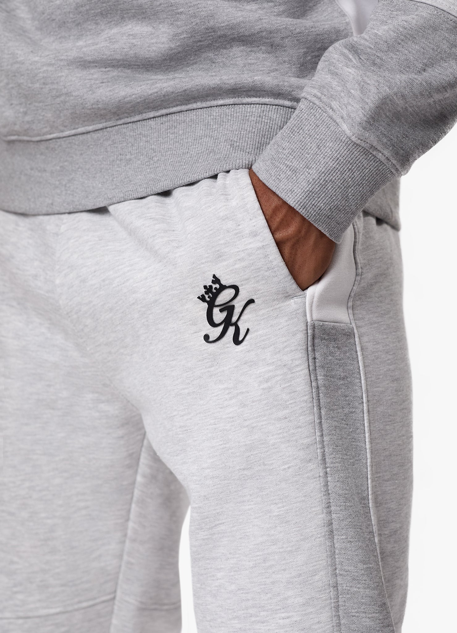 Gym King Minefield Fleece Jogger - Grey Marl Xs