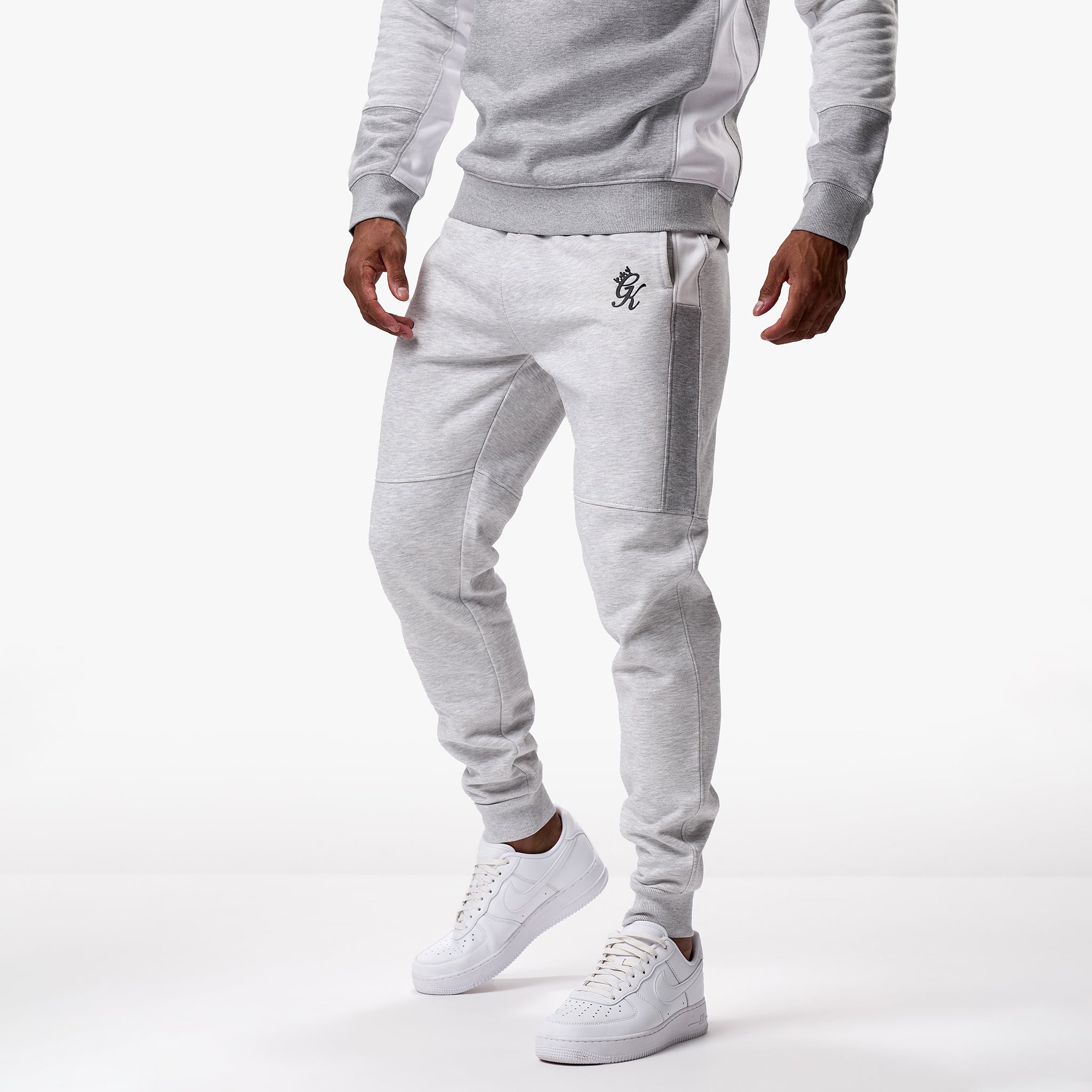 Gym King Minefield Fleece Jogger - Grey Marl Xs