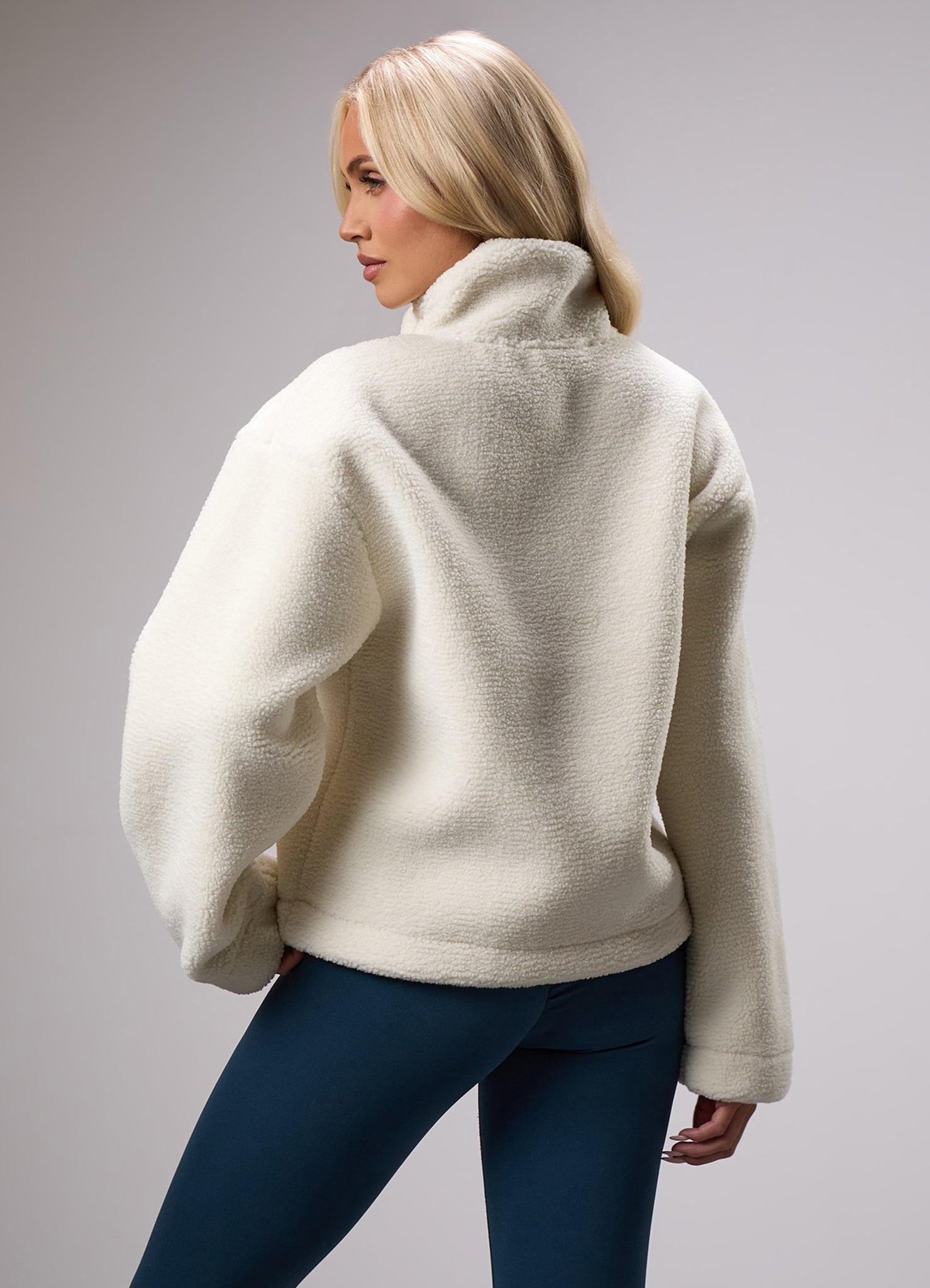 GKW Sports Luxe 1/4 Zip Fleece - Cream 6