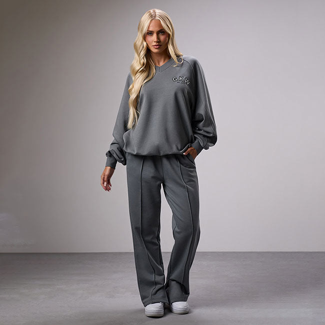 GKW Sports Luxe V Neck Crew Tracksuit - Dark Sage