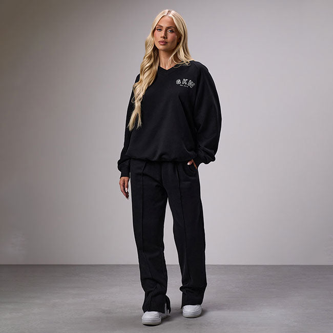 GKW Sports Luxe V Neck Tracksuit - Black