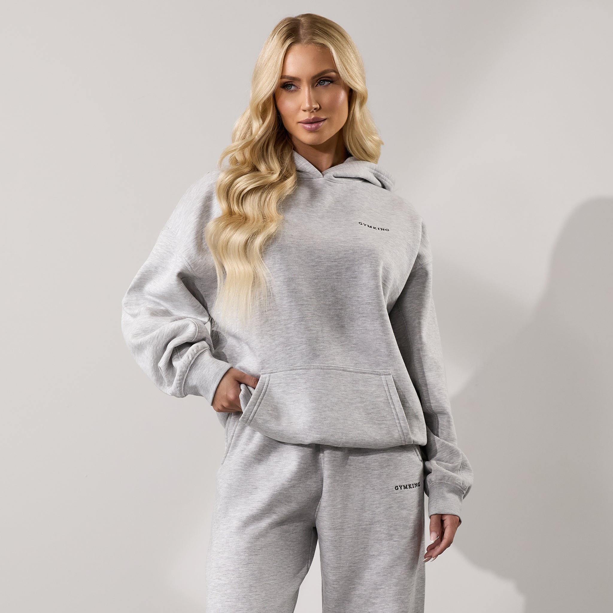 Gym King 365 Relaxed Fit Hoodie - Snow Marl 6