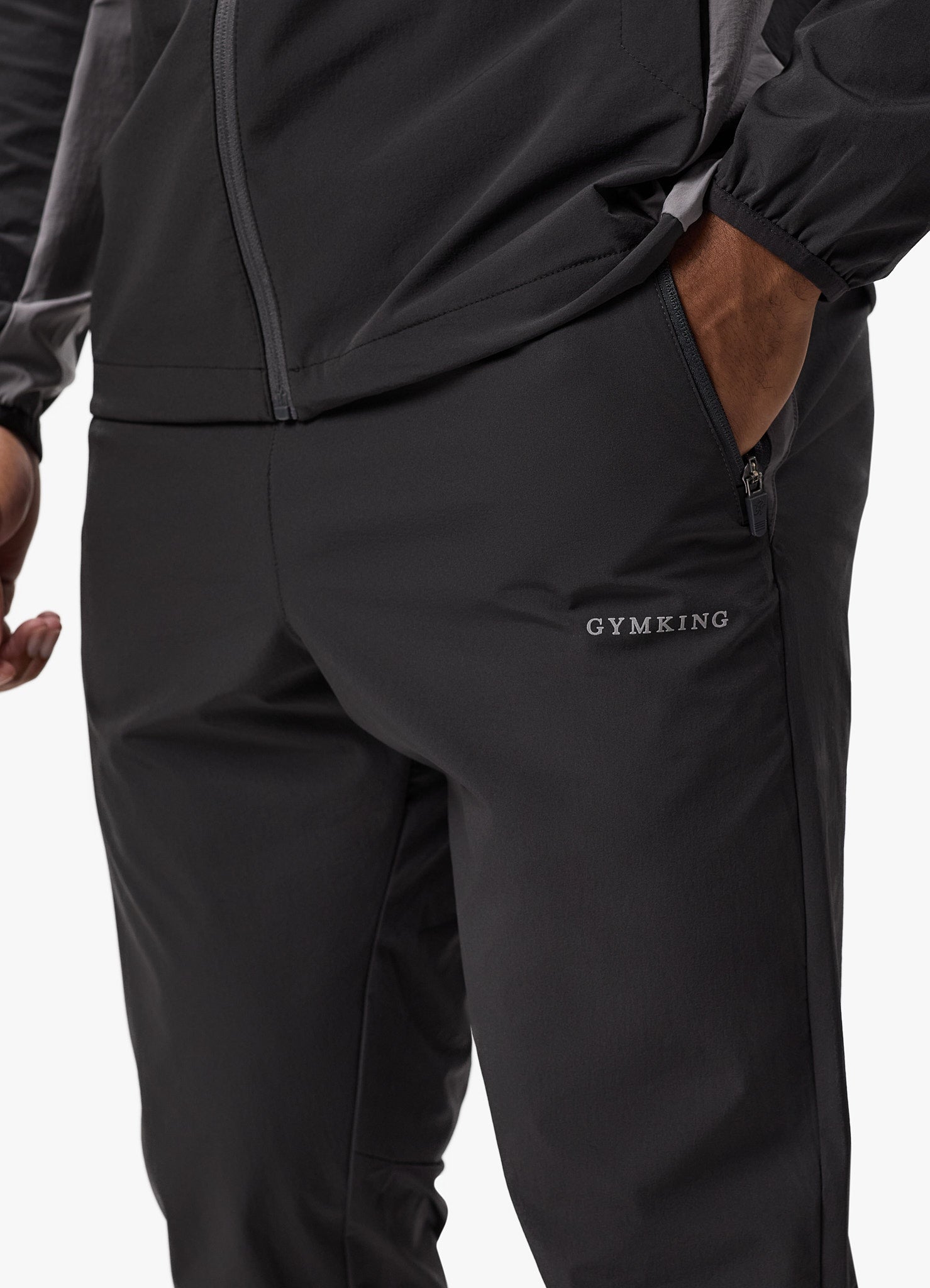 Gym King Advance Tracksuit Bottoms - Black/Fossil Grey Xs