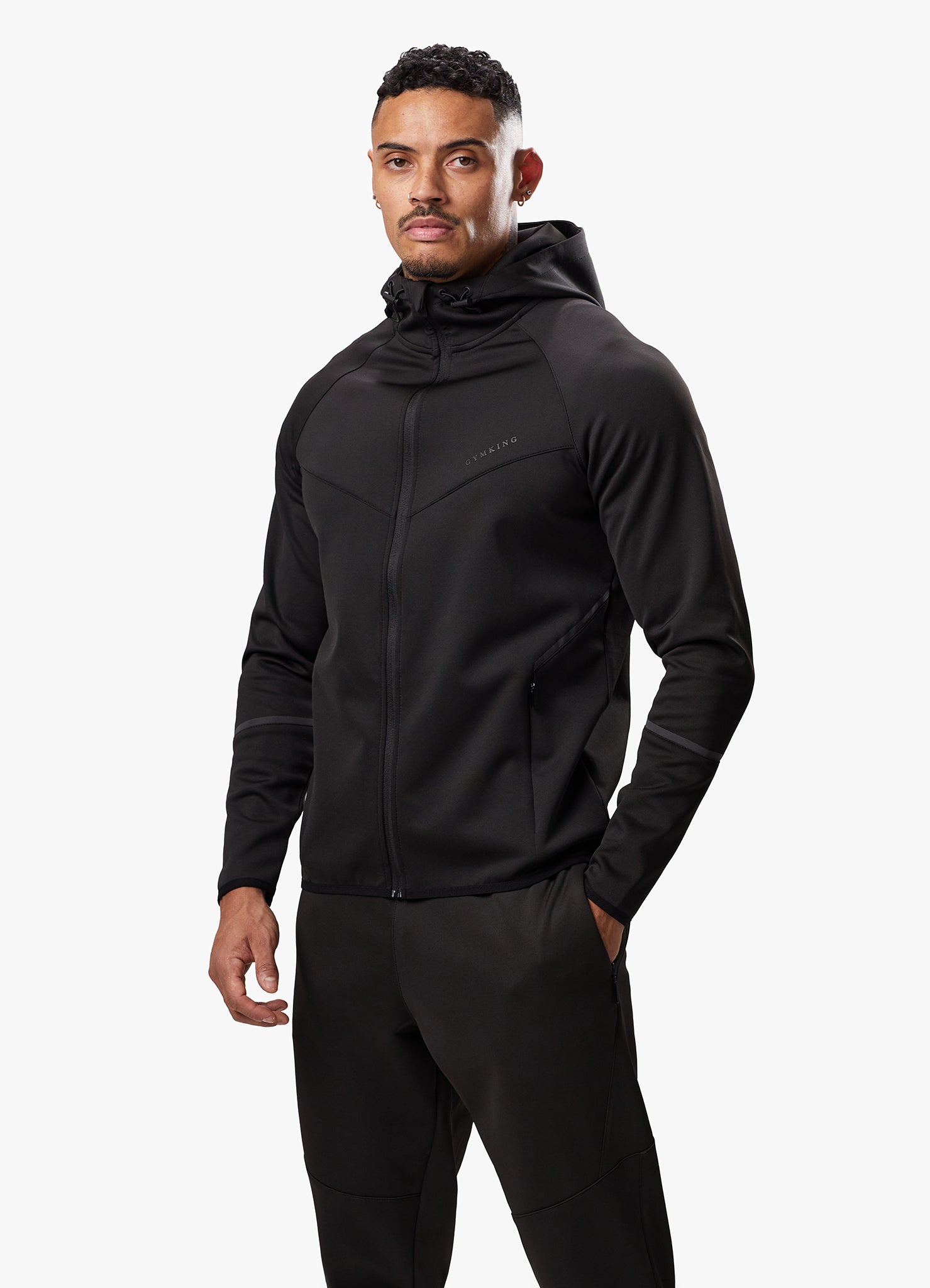 Gym King Alpha Poly Tracksuit - Black