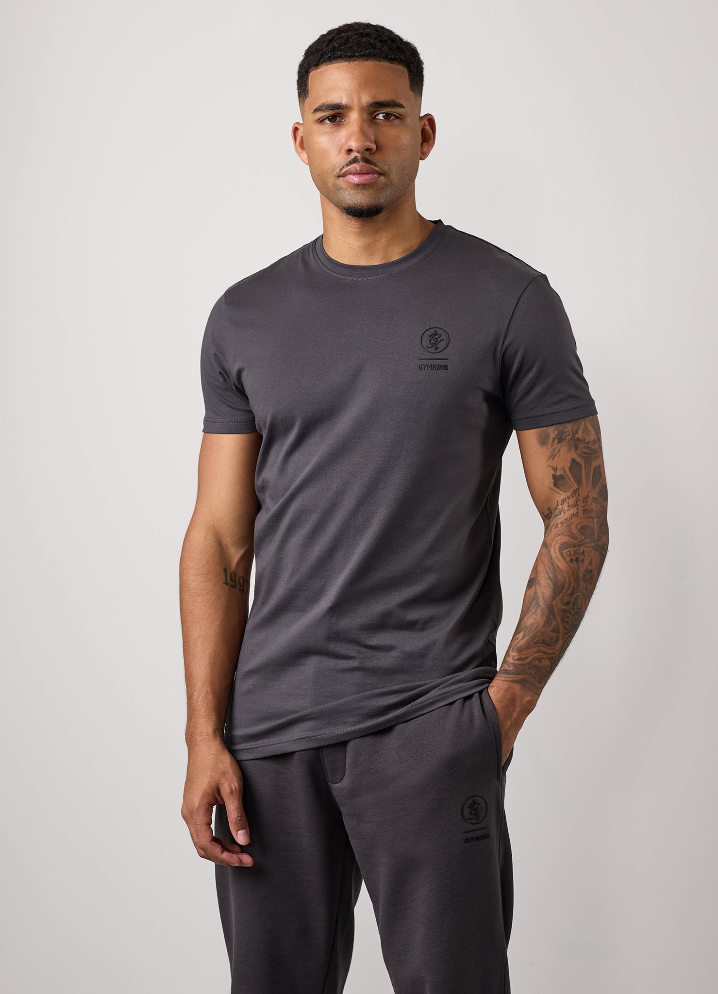 Gym King Aventus Tee - Dark Pewter Xs