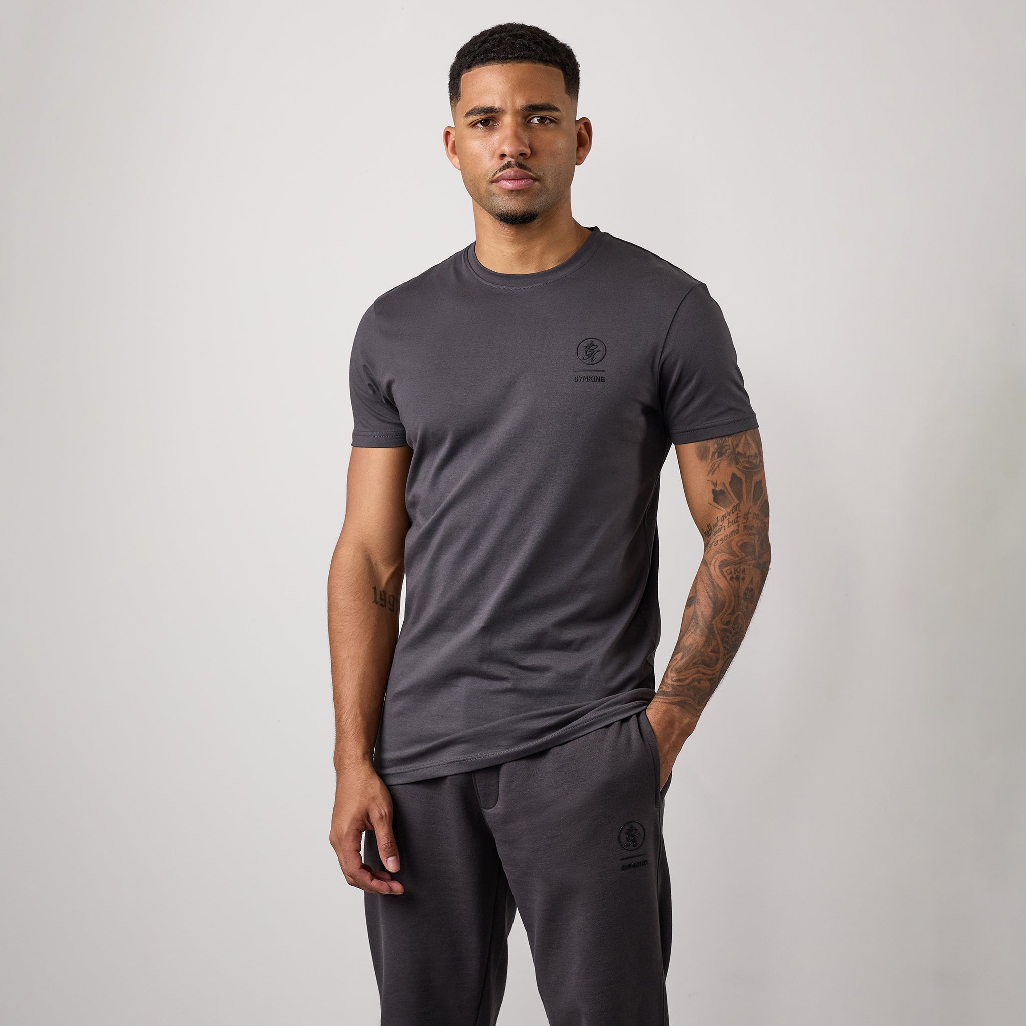 Gym King Aventus Tee - Dark Pewter Xs