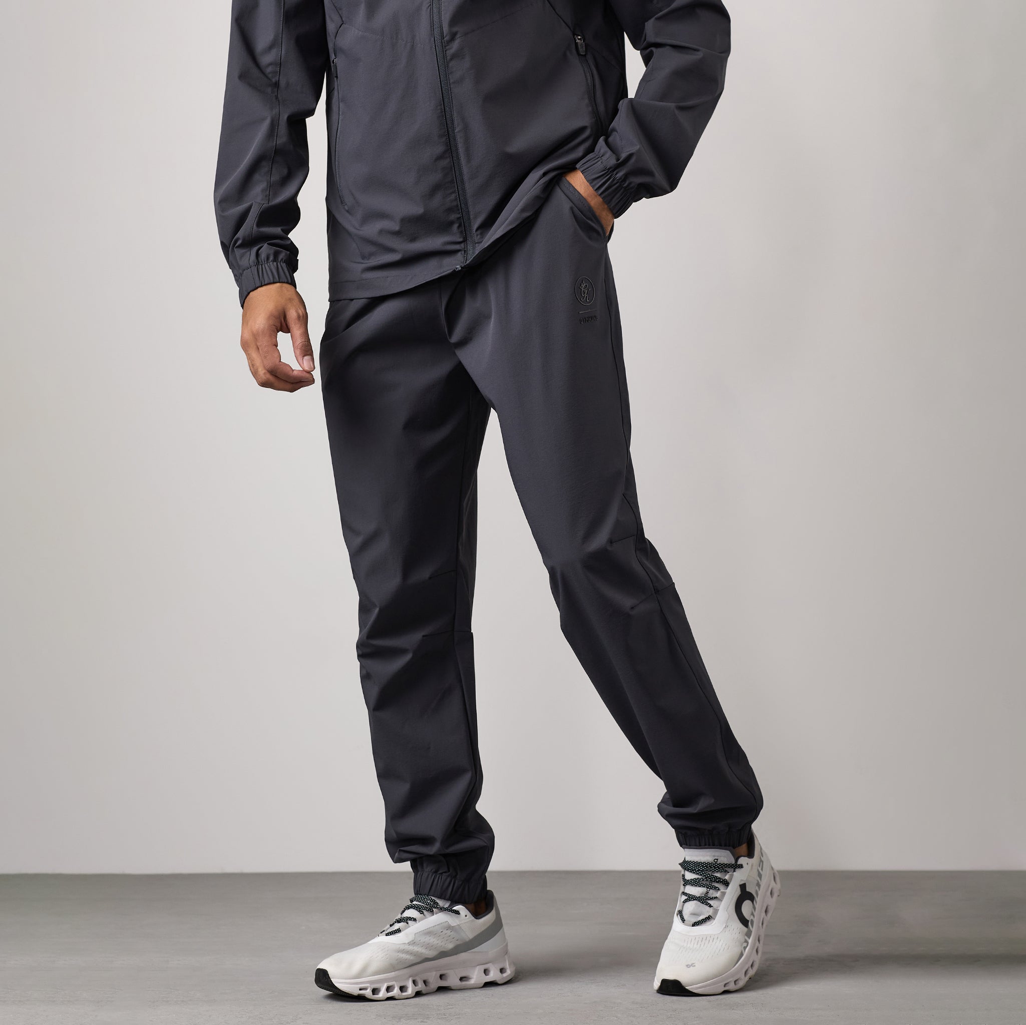 Gym King Aventus Woven Tracksuit Bottom - Dark Pewter Xs