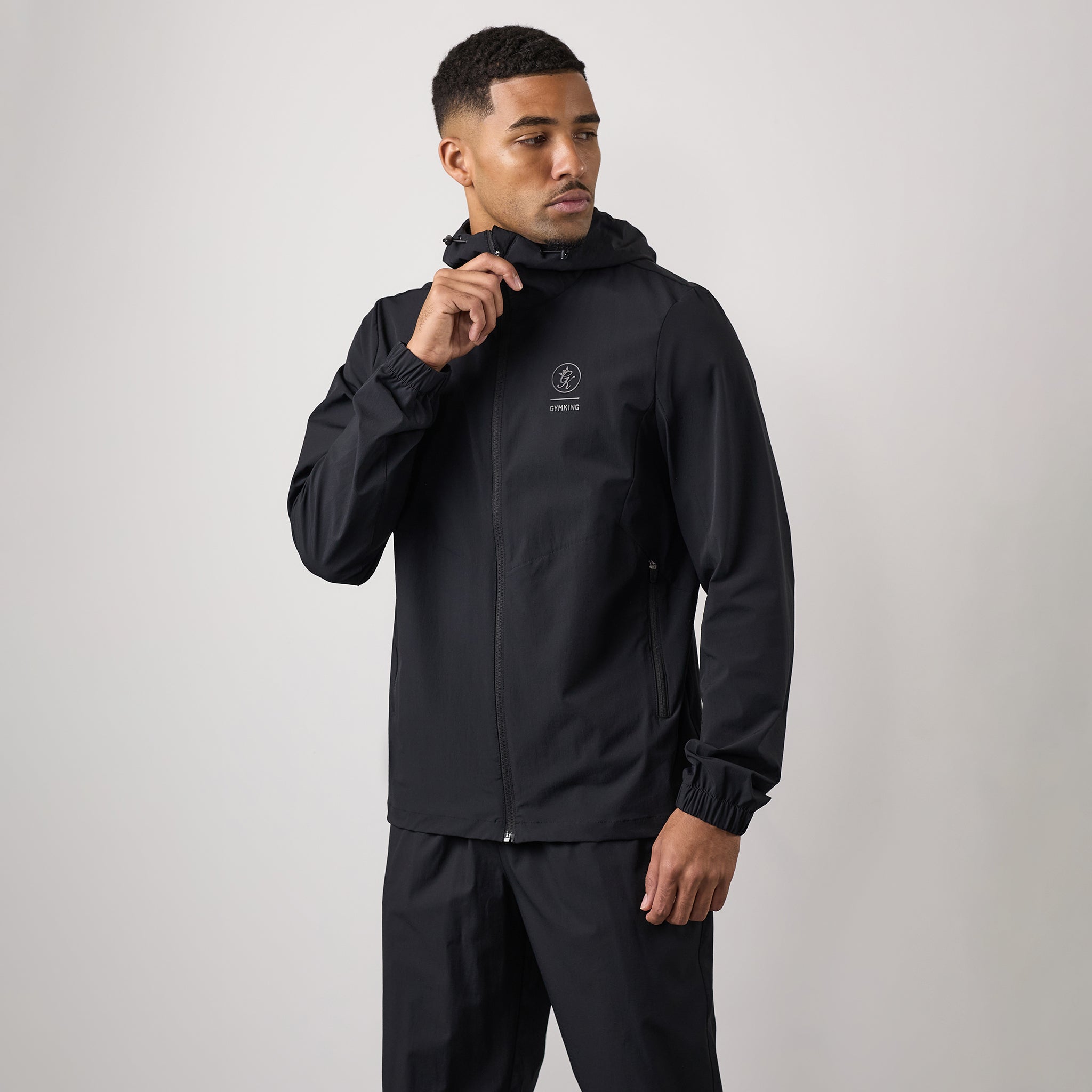 Gym King Aventus Woven Tracksuit Top - Black Xs