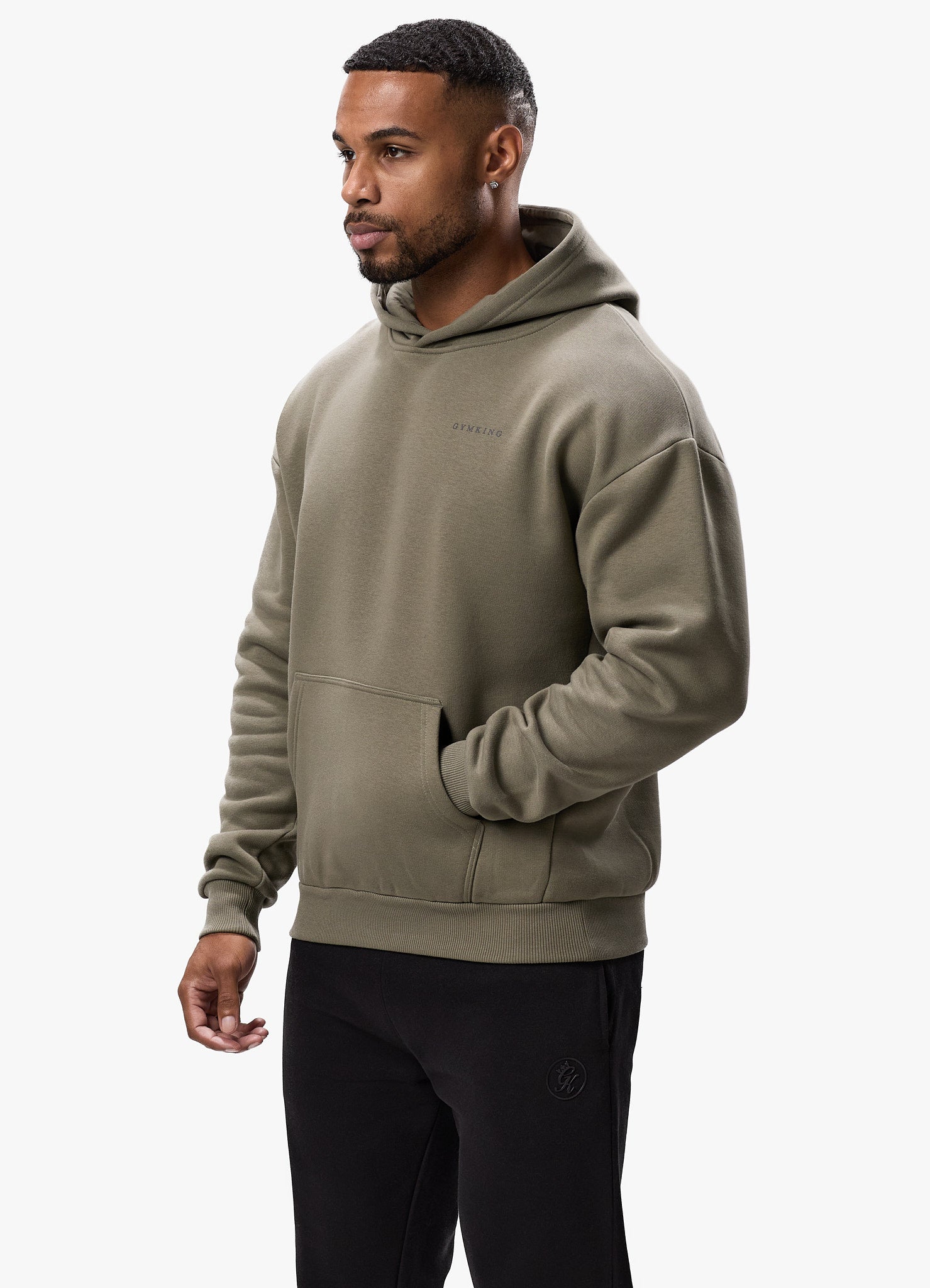 Gym King Belief Fleece Hood - Khaki Xs