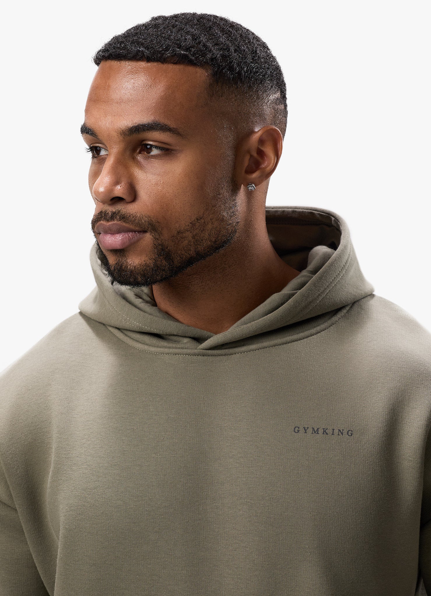 Gym King Belief Fleece Hood - Khaki Xs