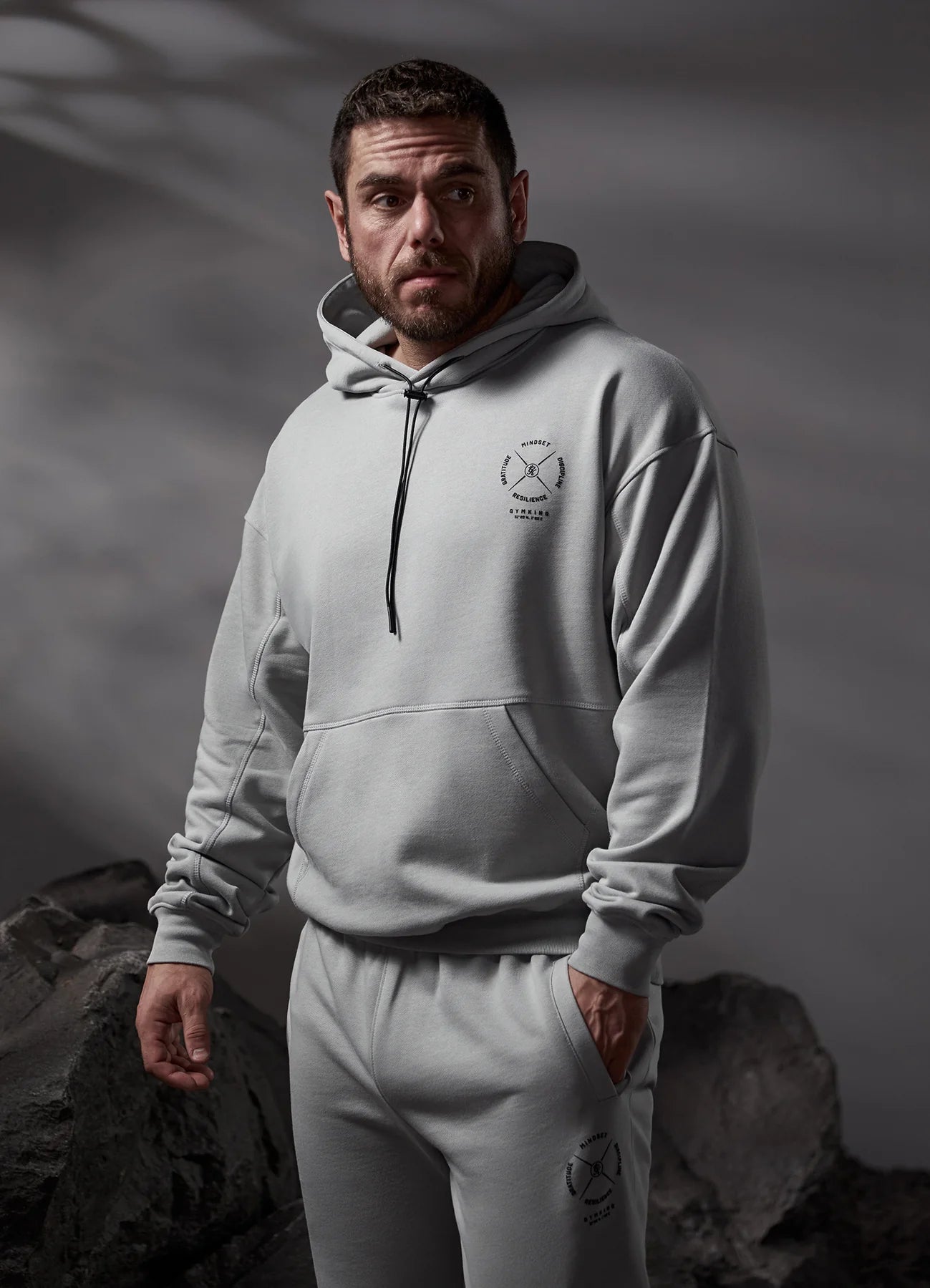 Gym King Compass Urban Grey Tracksuit - Black