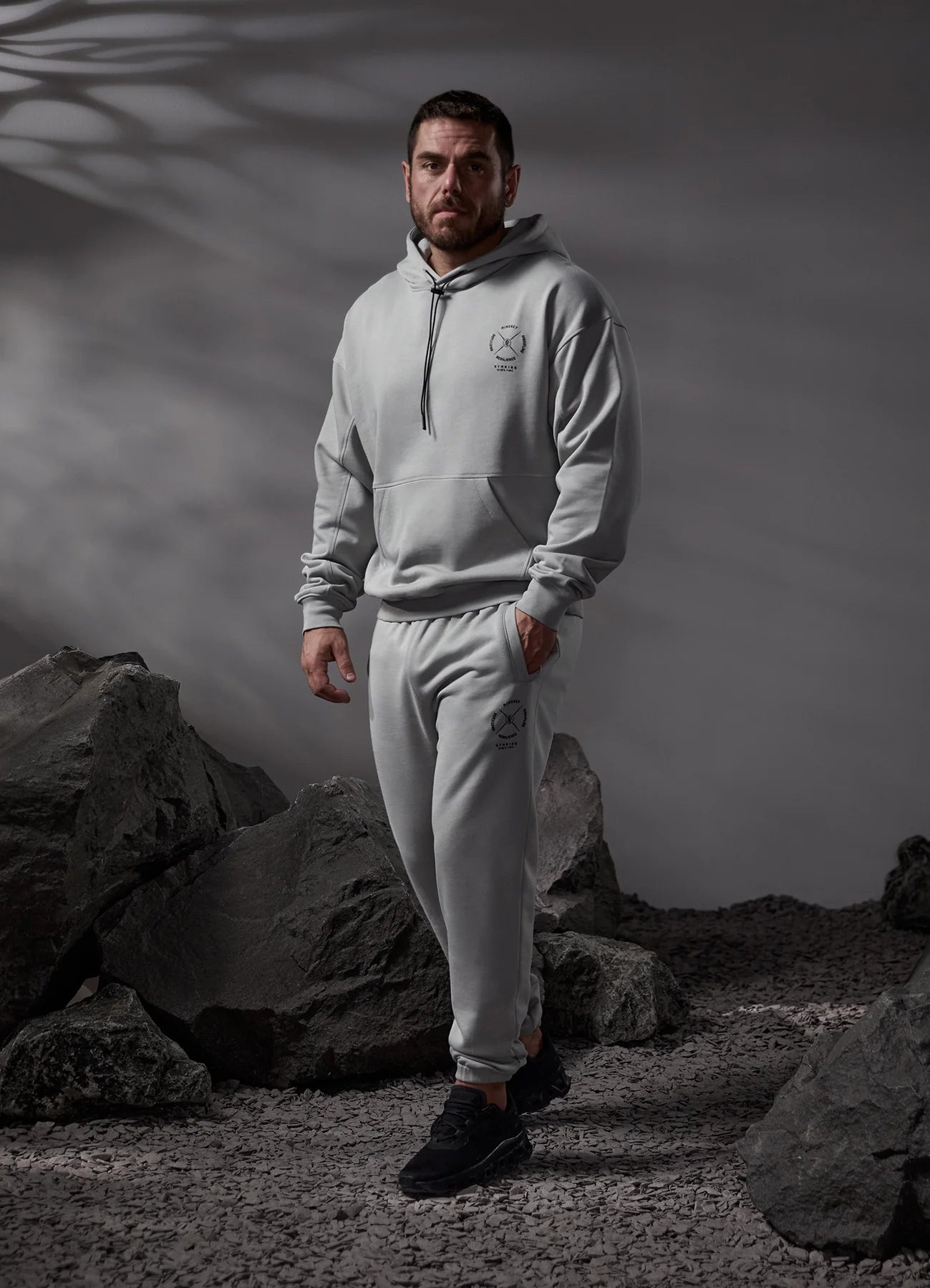 Gym King Compass Urban Grey Tracksuit - Black