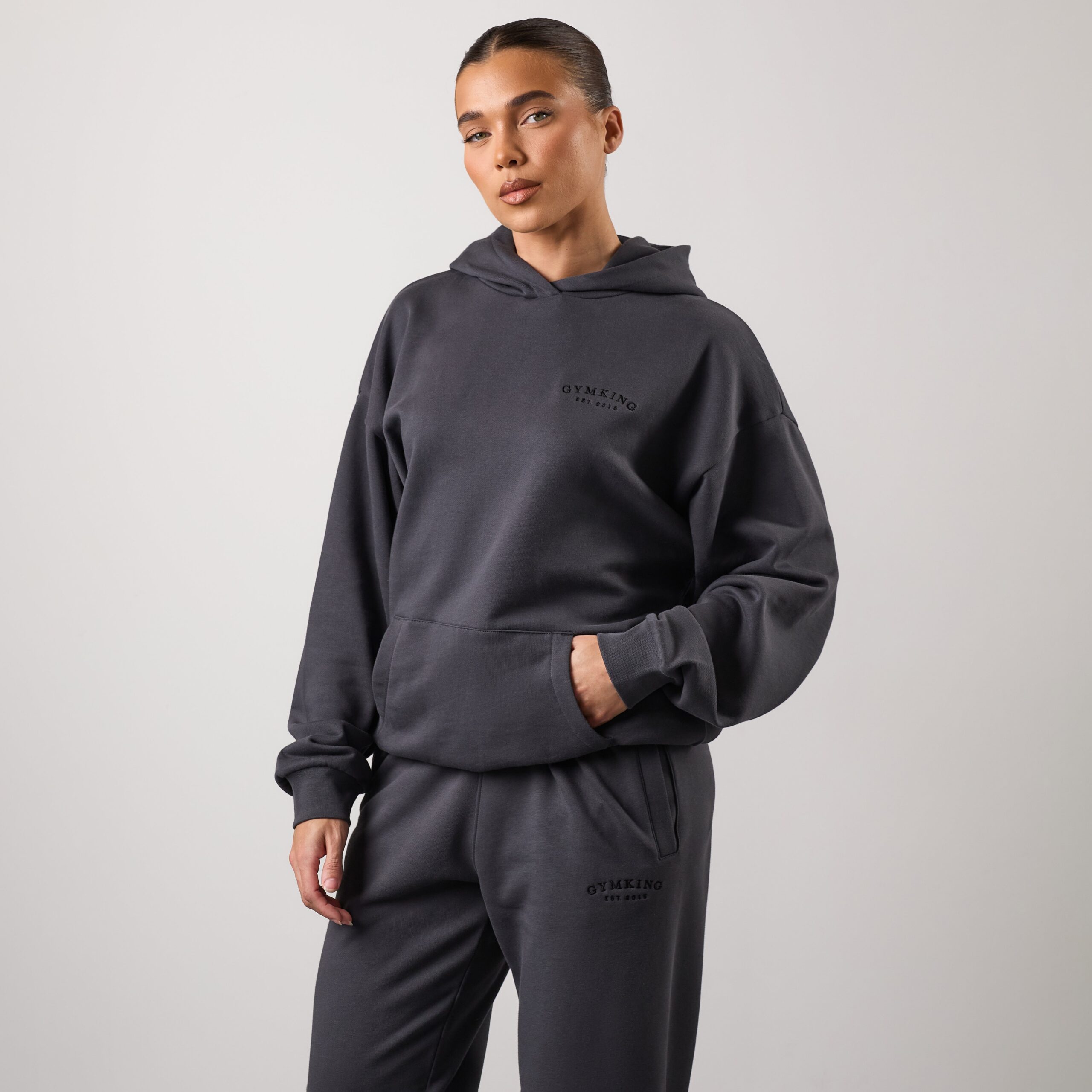 Gym King Compose Oversized Hood - Dark Pewter 6