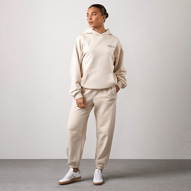 Gym King Compose Oversized Hood Tracksuit - Butterscotch Marl