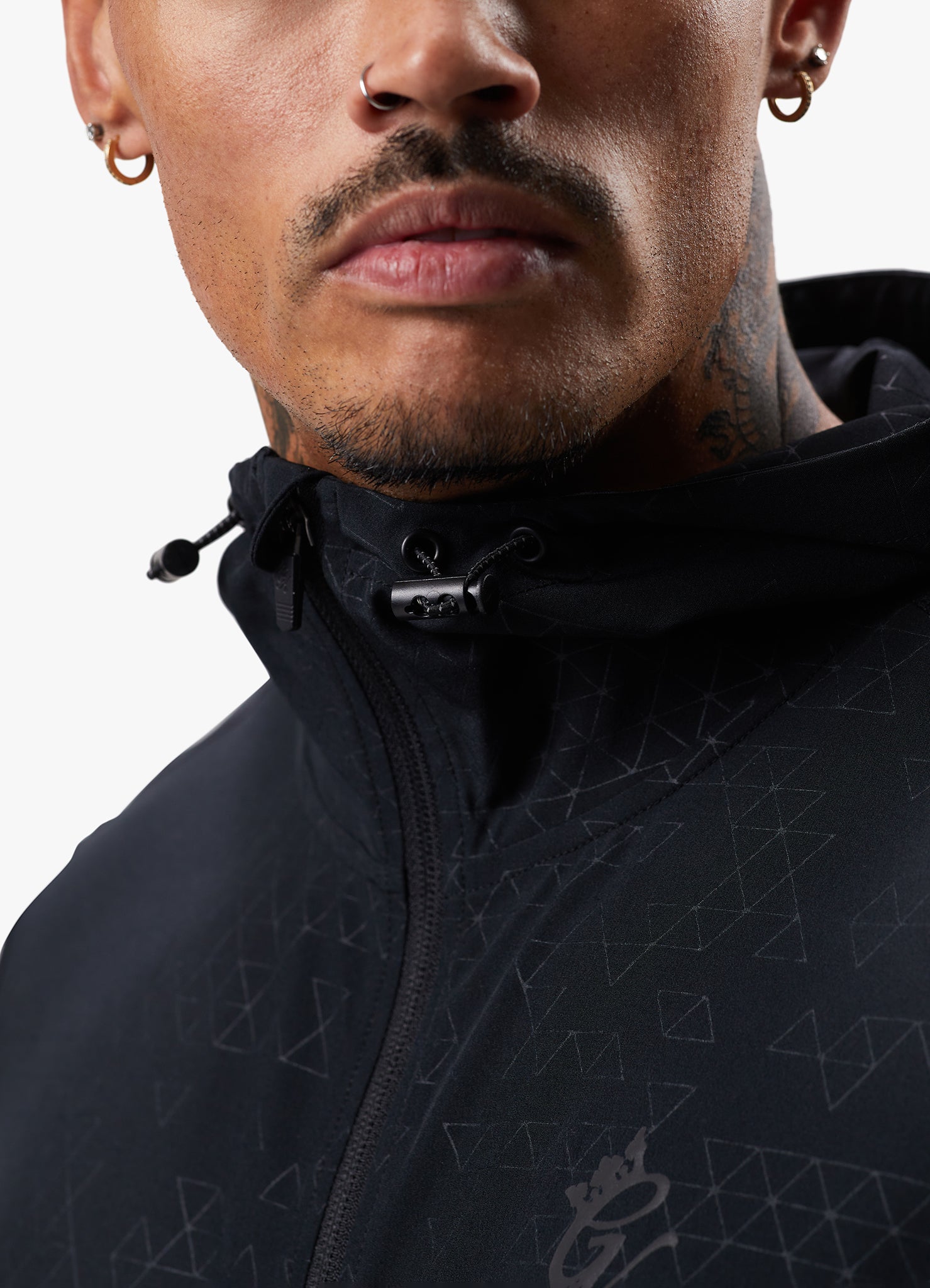 Gym King Debossed 2.0 FZ Tracksuit - Black