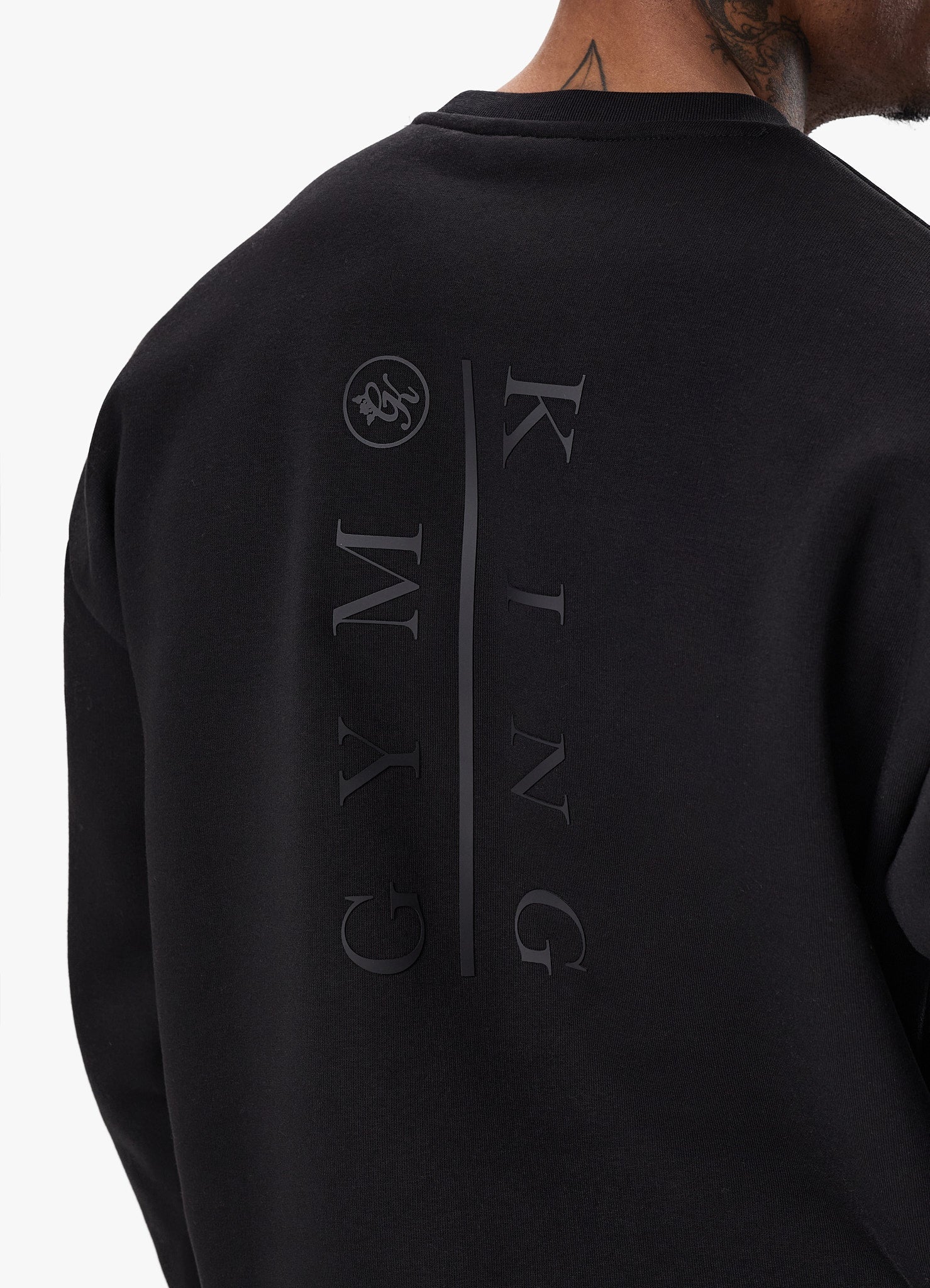 Gym King Division Crew Tracksuit - Black