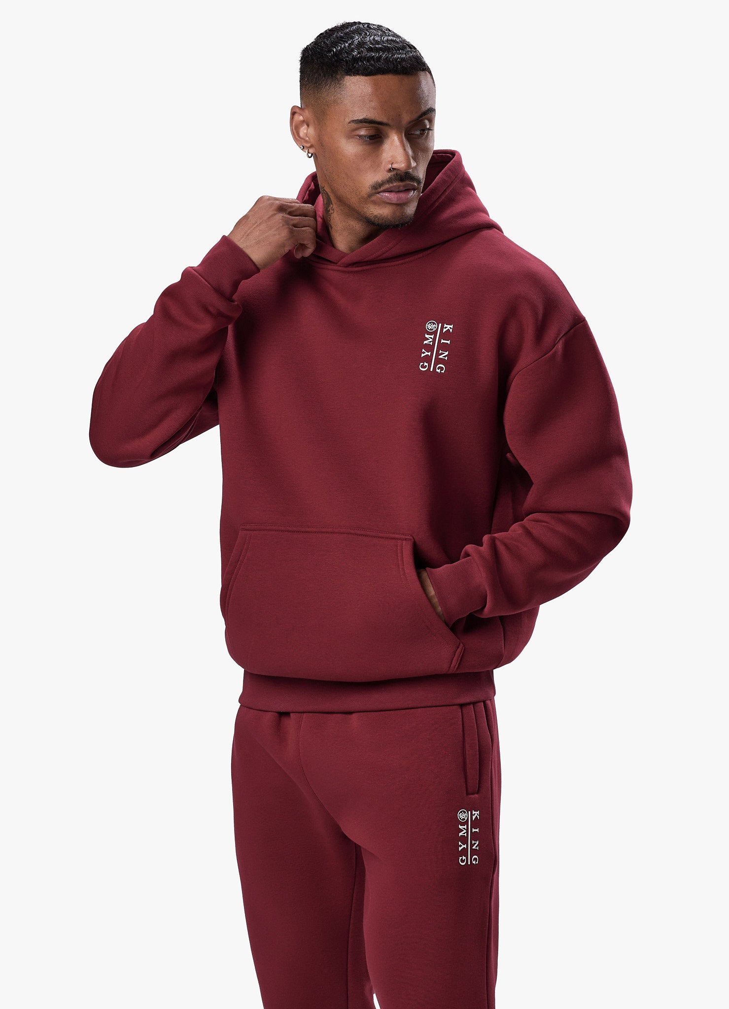 Gym King Division Hood - Crimson Xs