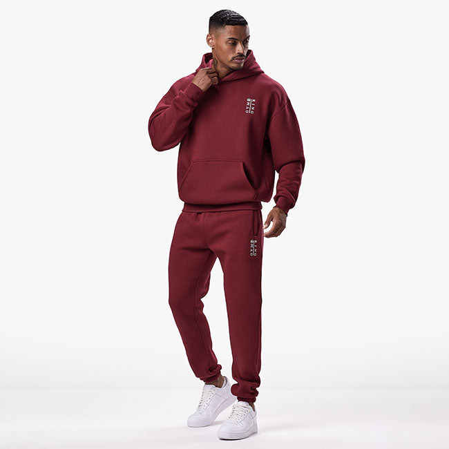 Gym King Division Hood Tracksuit - Crimson