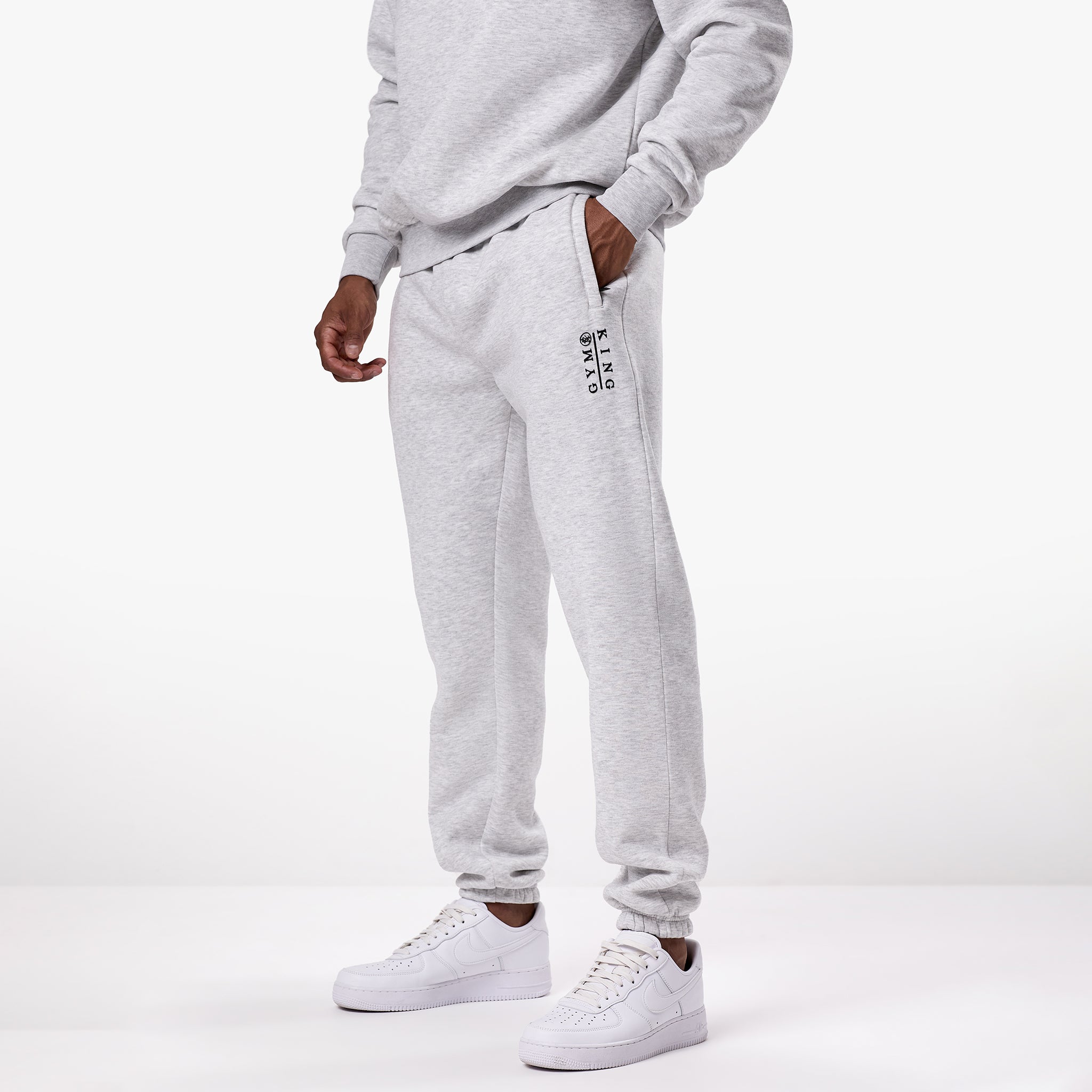 Gym King Division Jogger - Snow Marl Xs