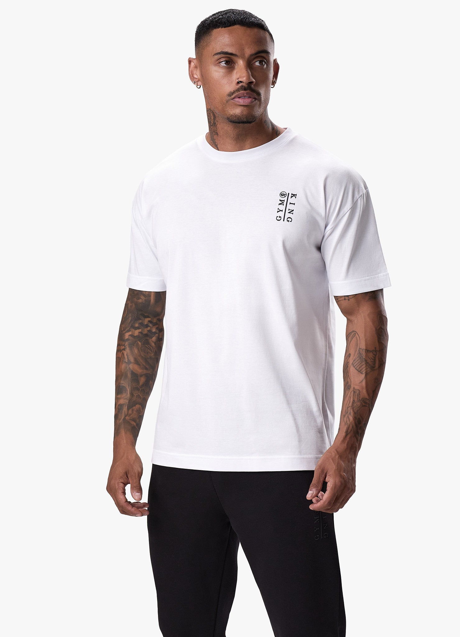 Gym King Division Tee - White Xs