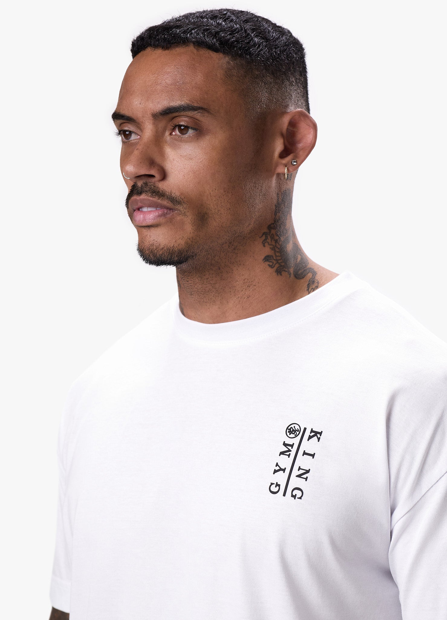 Gym King Division Tee - White Xs