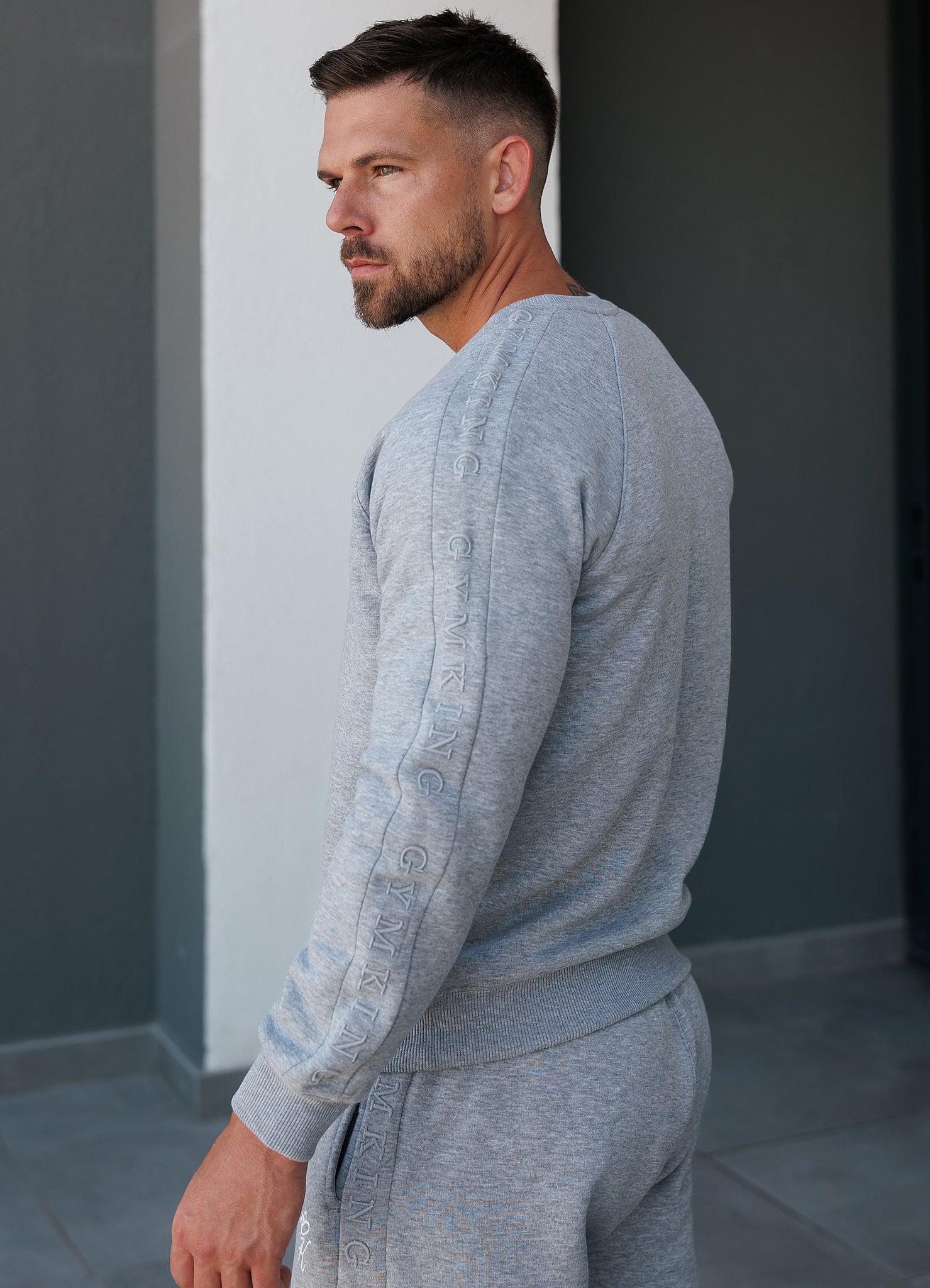 Gym King Elevate Tracksuit - Grey Marl