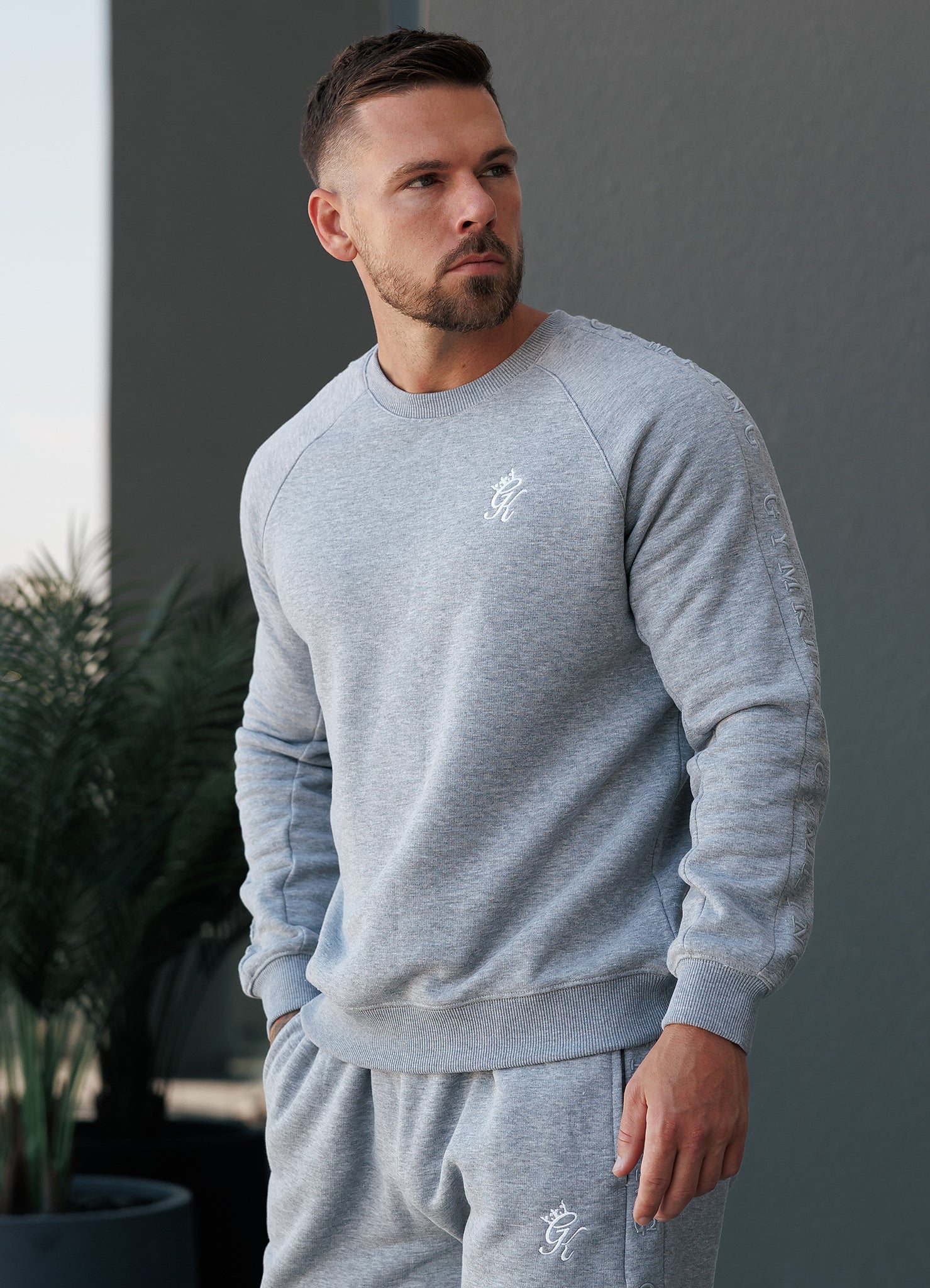 Gym King Elevate Tracksuit - Grey Marl