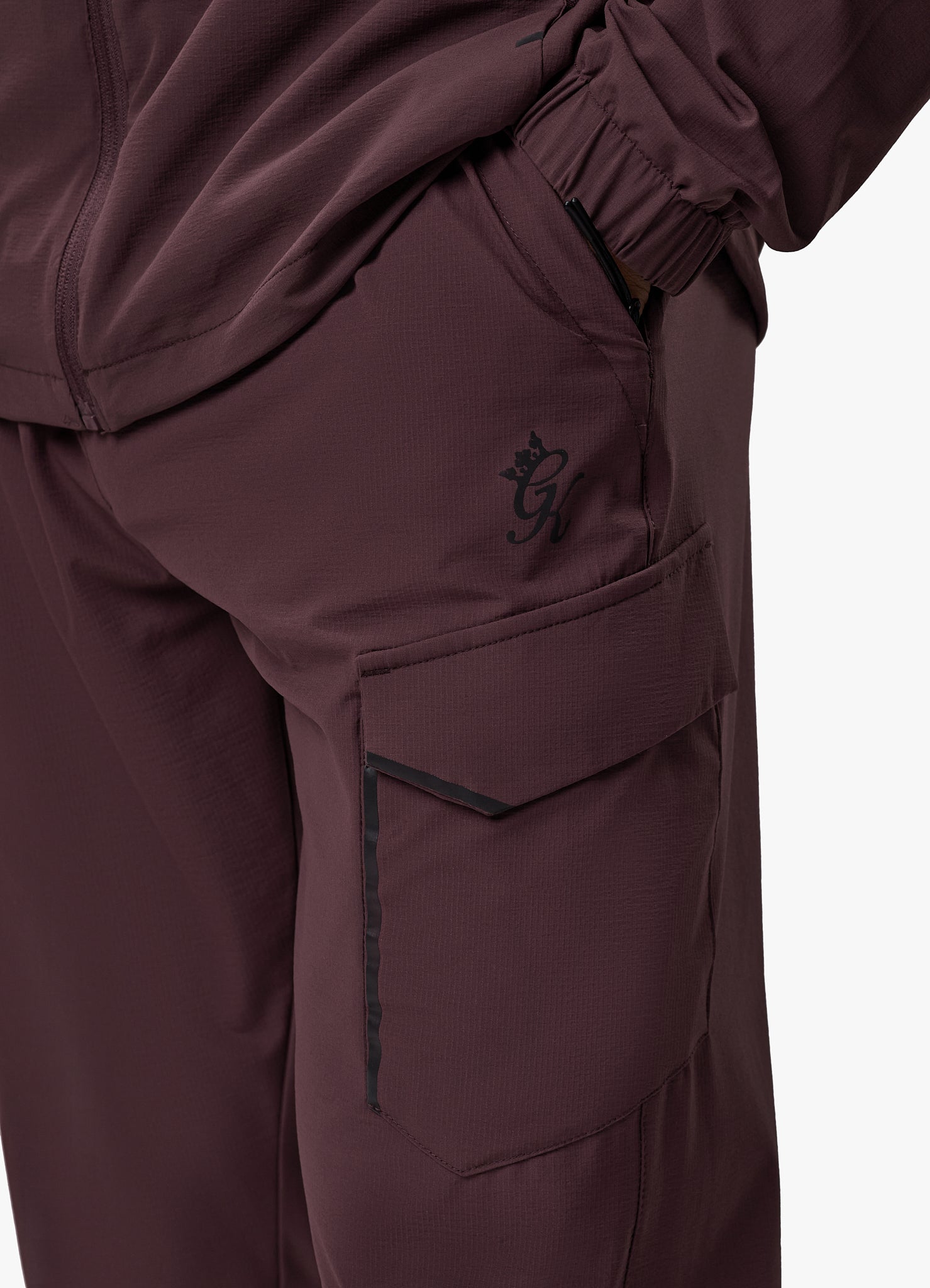 Gym King Elite Ripstop Tracksuit Bottom - Deep Plum Xs