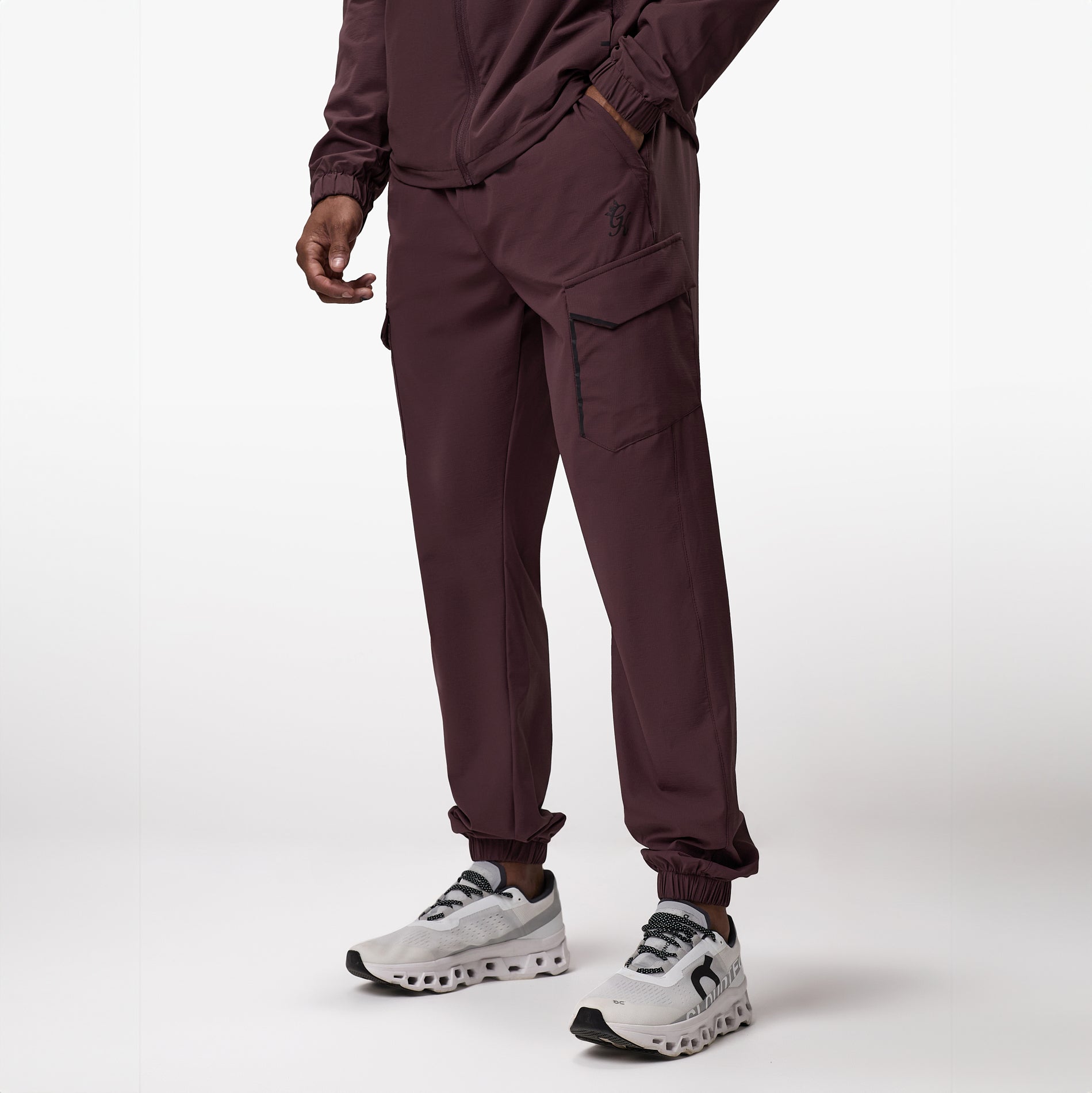 Gym King Elite Ripstop Tracksuit Bottom - Deep Plum Xs