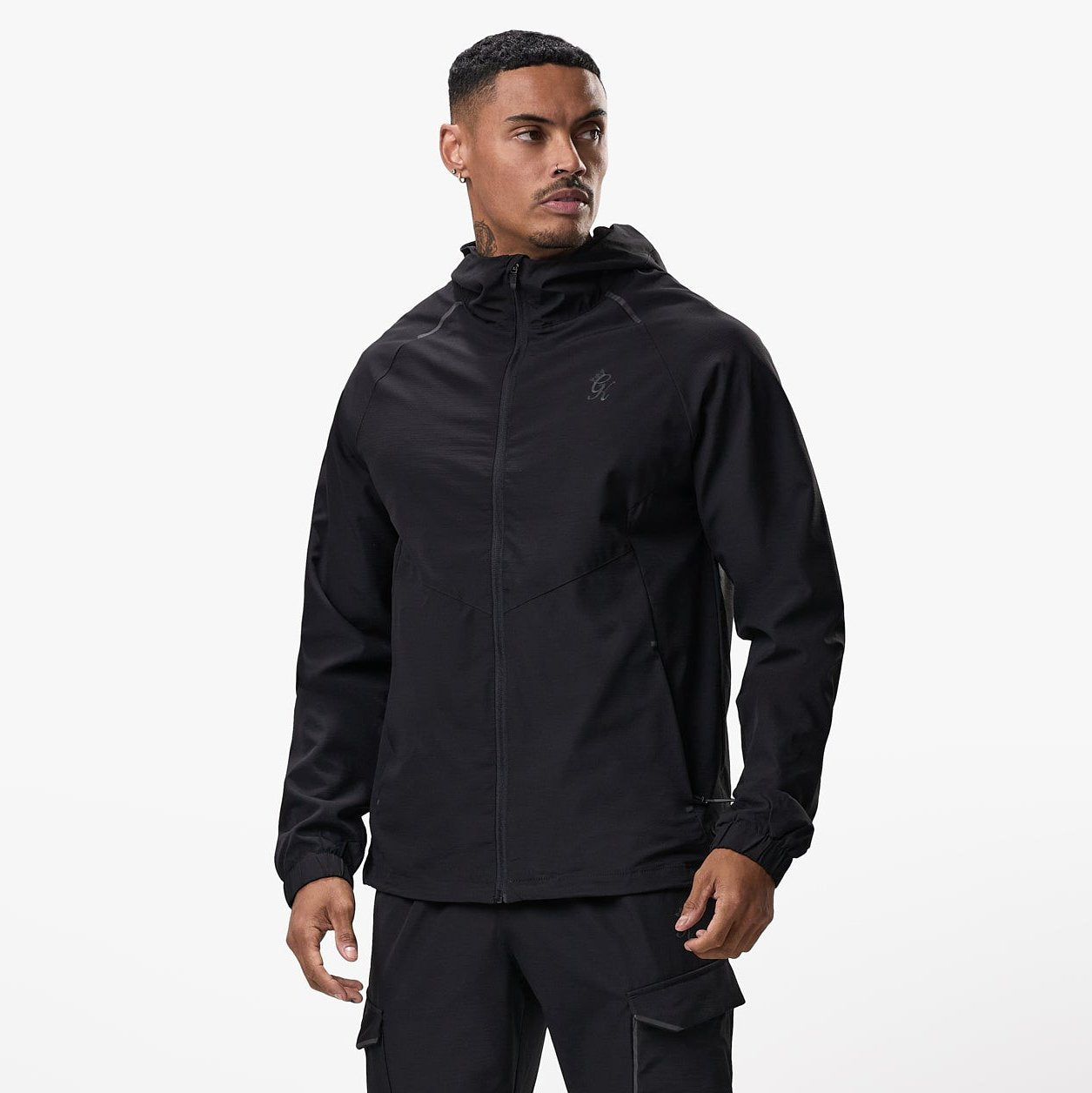 Gym King Elite Ripstop Tracksuit Top - Black Xs