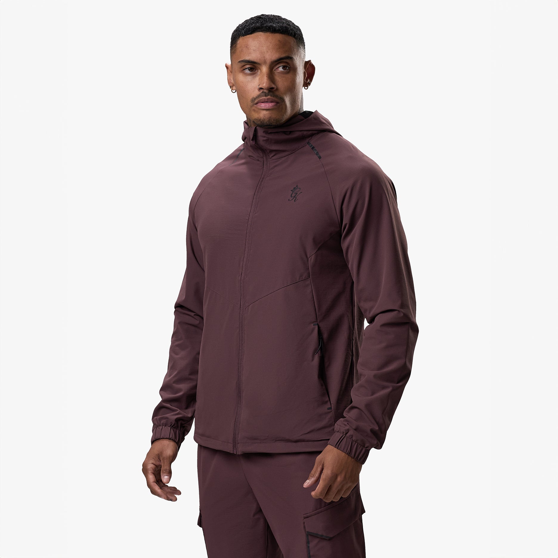 Gym King Elite Ripstop Tracksuit Top - Deep Plum Xs