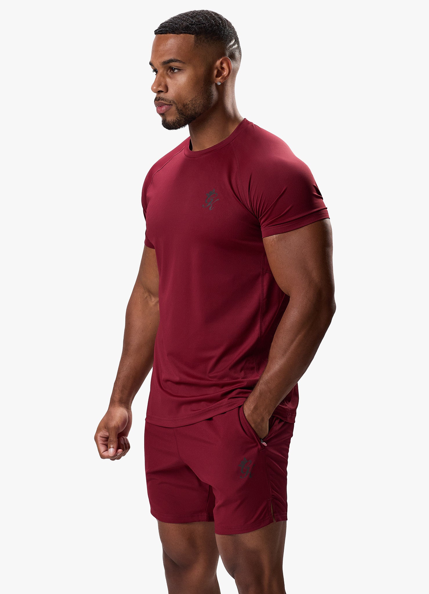 Gym King Energy Tee - Bordeaux Xs